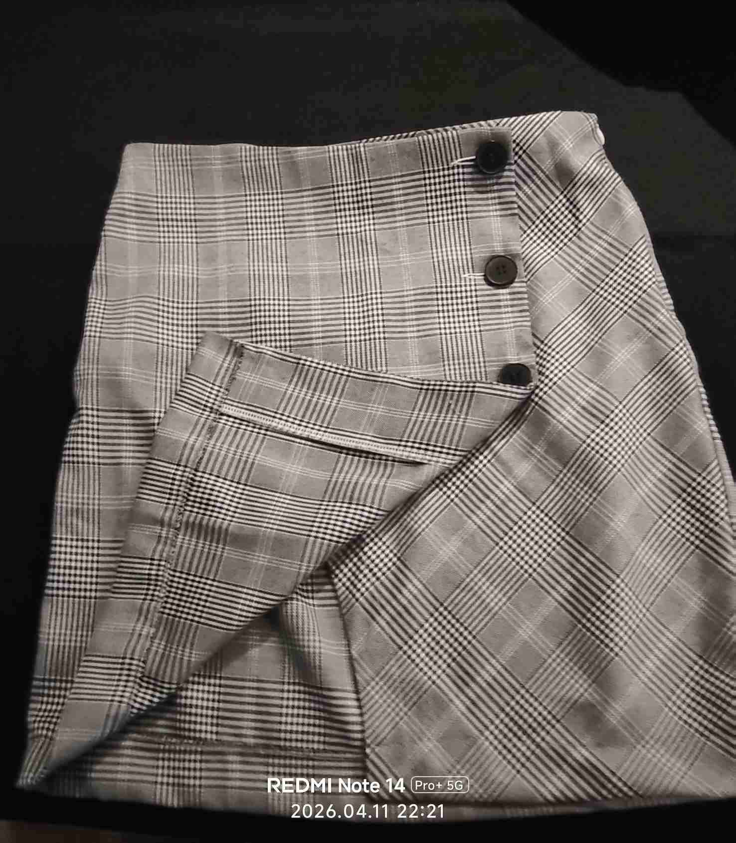 Falda de cuadros con botones Nicopoly talla L - miniatura 2