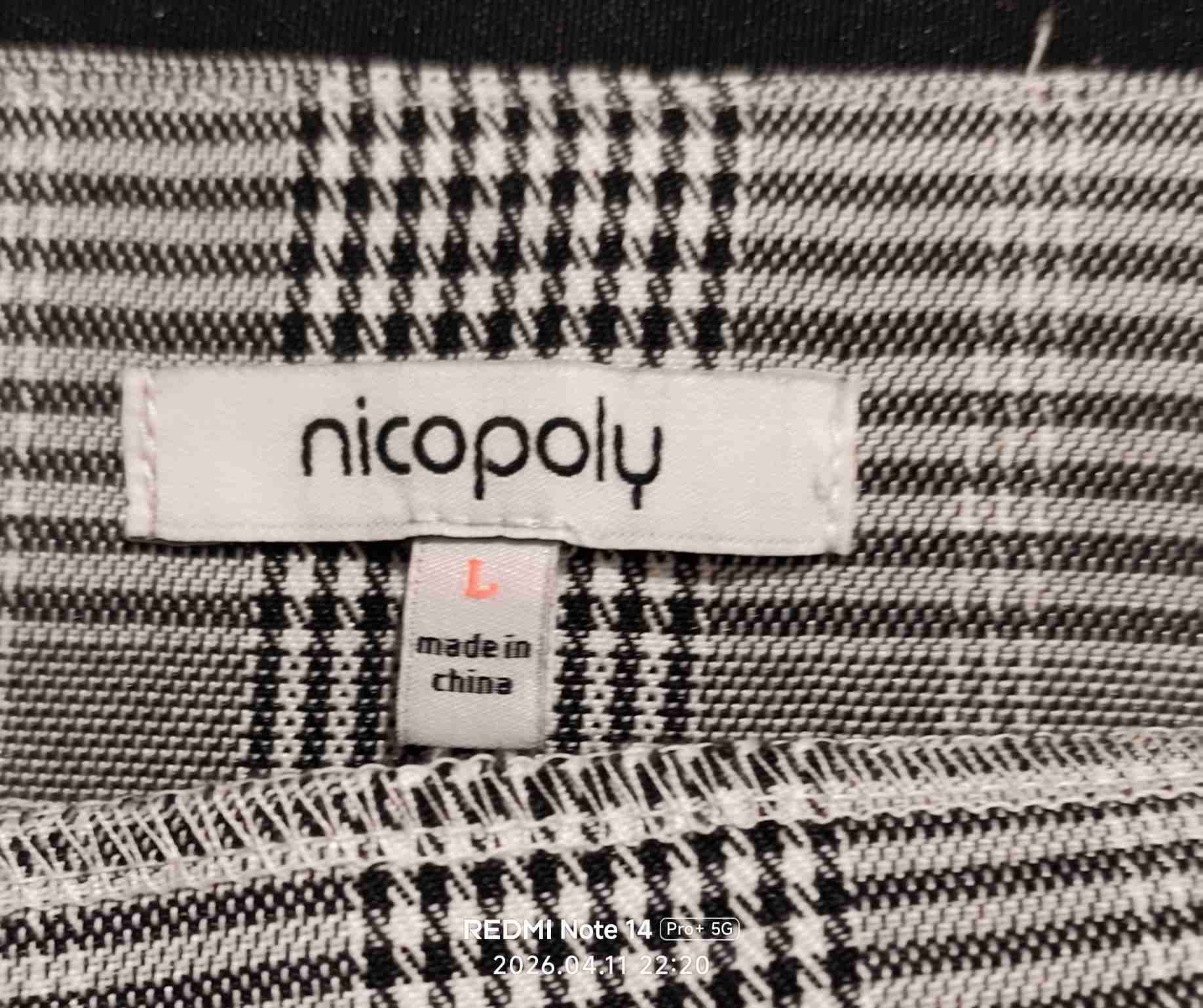 Falda de cuadros con botones Nicopoly talla L - miniatura 3