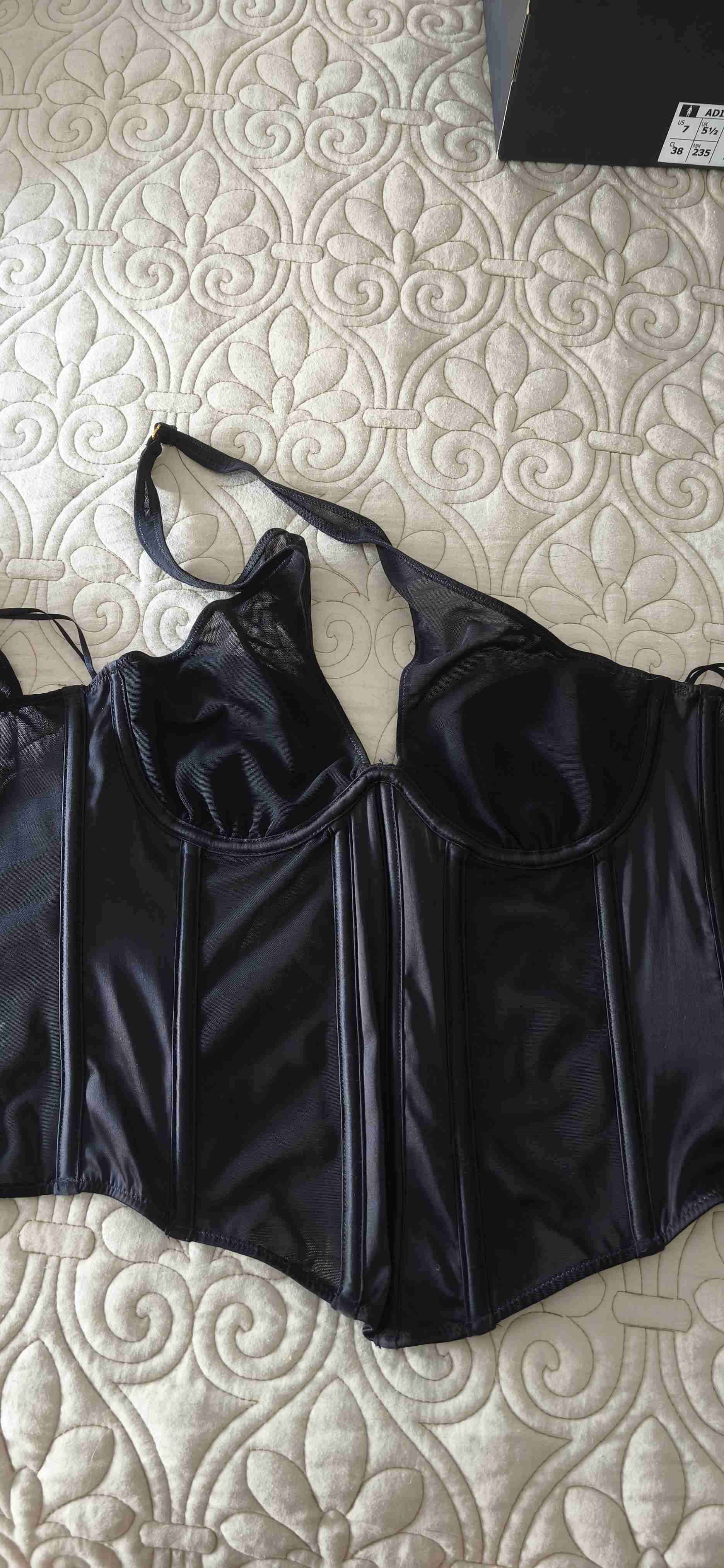 Corset negro con tirantes ropa Zara vestidos - 2