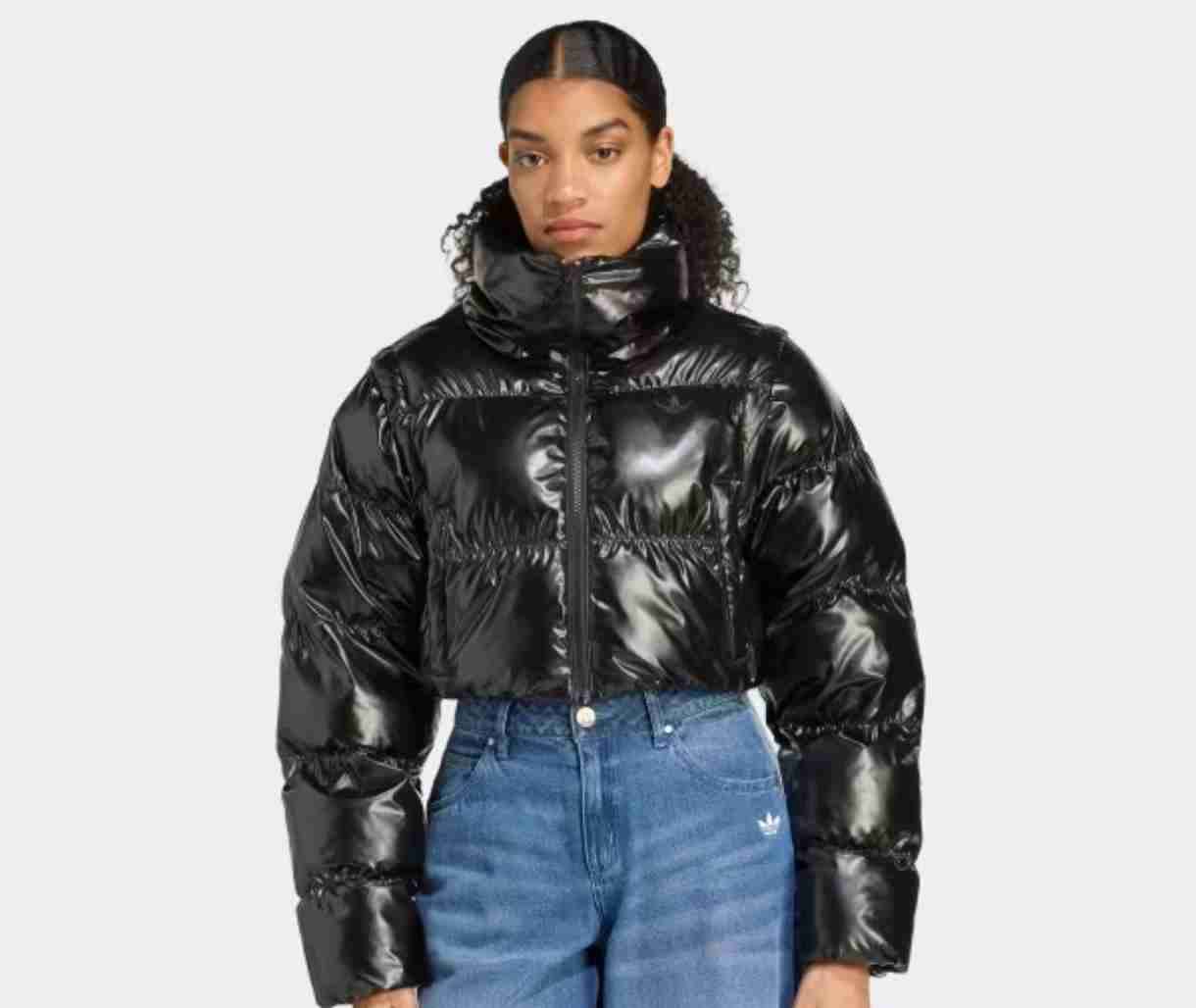 Chaqueta corta acolchada negra - miniatura 1