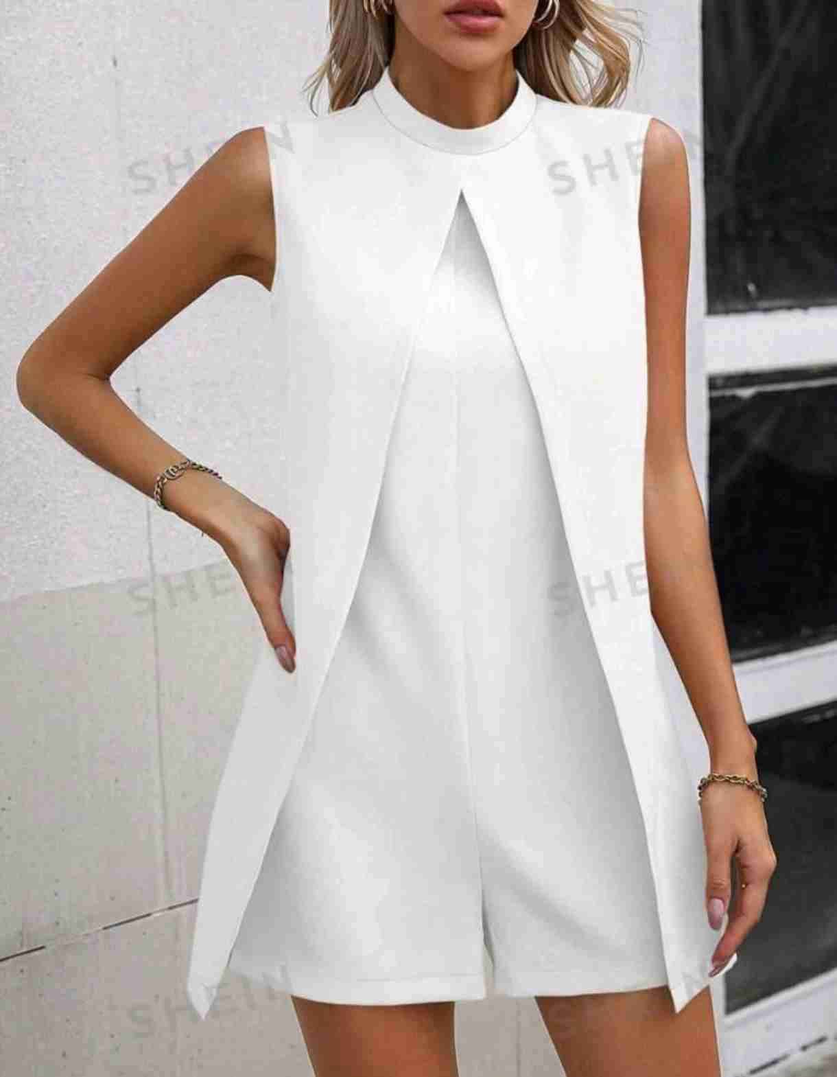 Enterito blanco sin mangas - miniatura 2