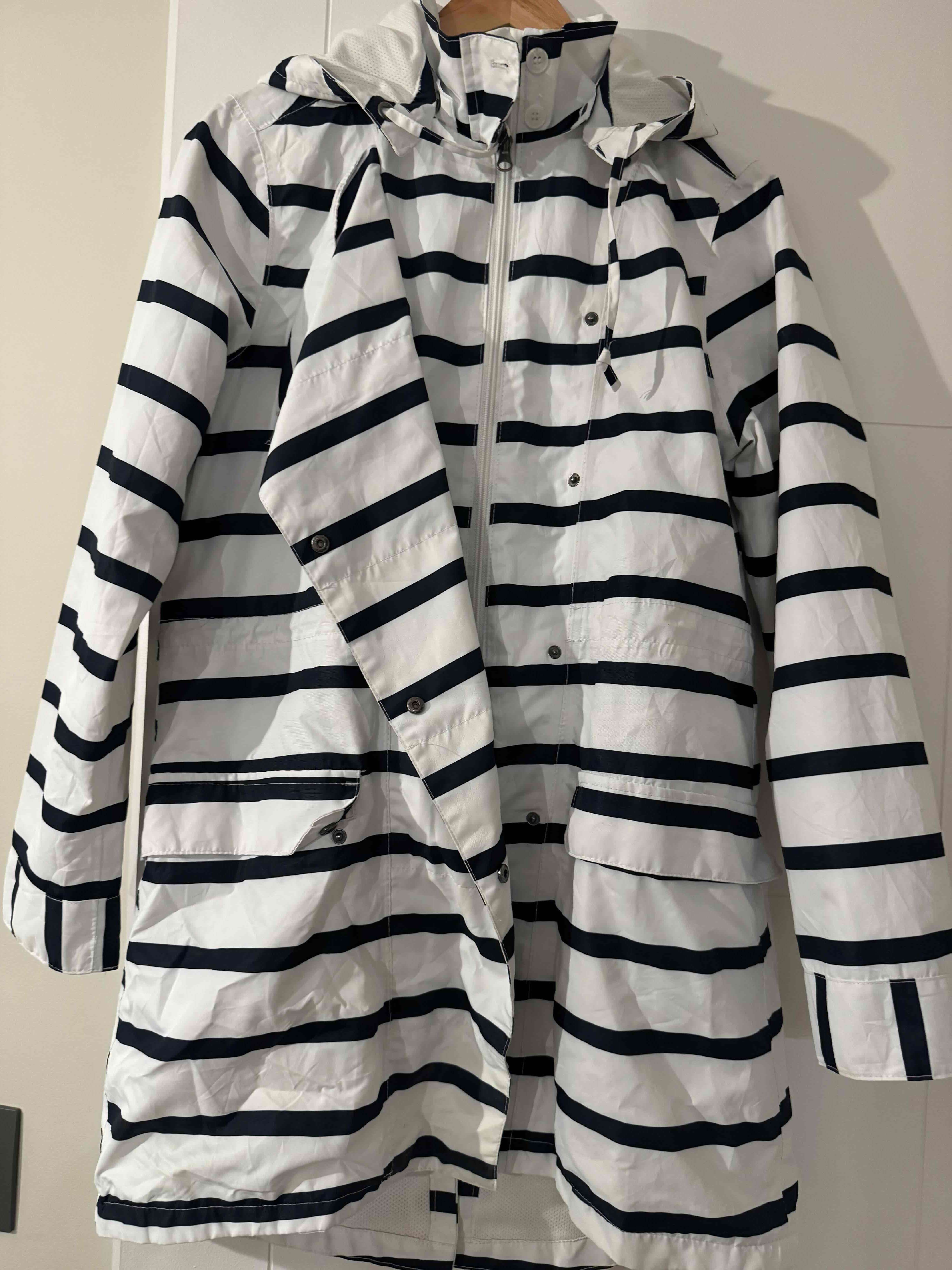 Chaqueta tipo impermeable rayas - 1