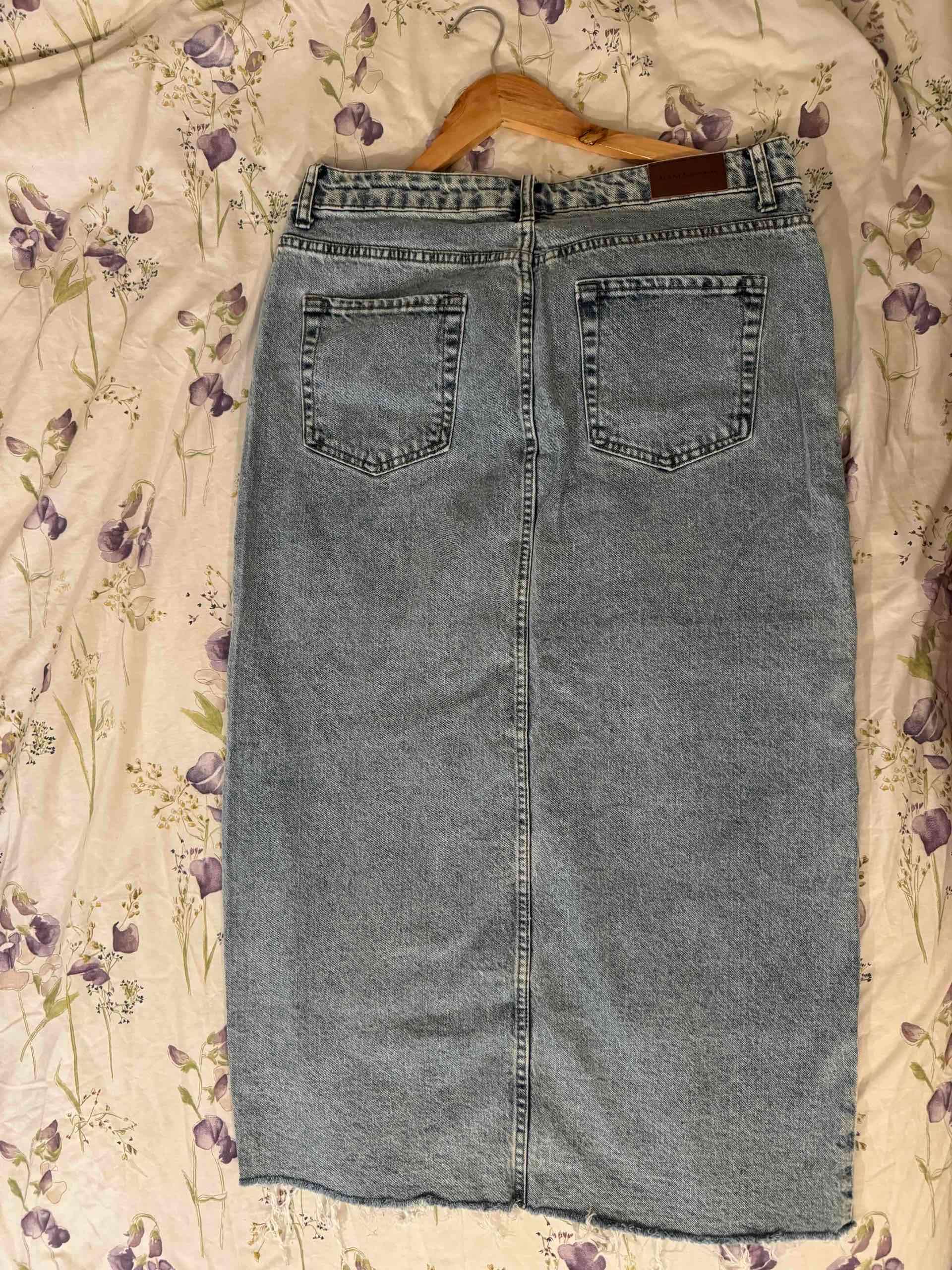 Falda larga de mezclilla azul - miniatura 2