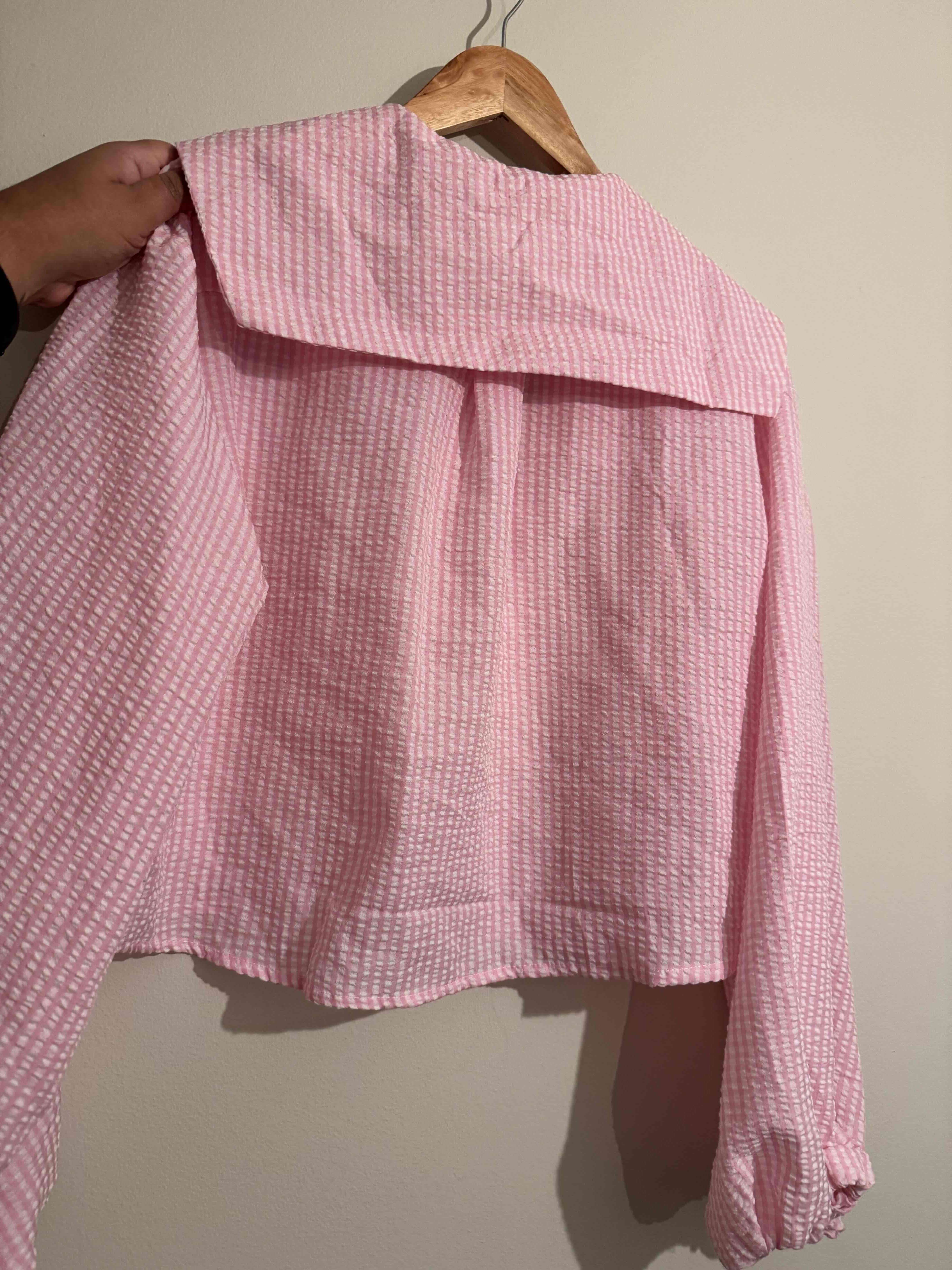 Blusa rosada a rayas talla L - miniatura 3