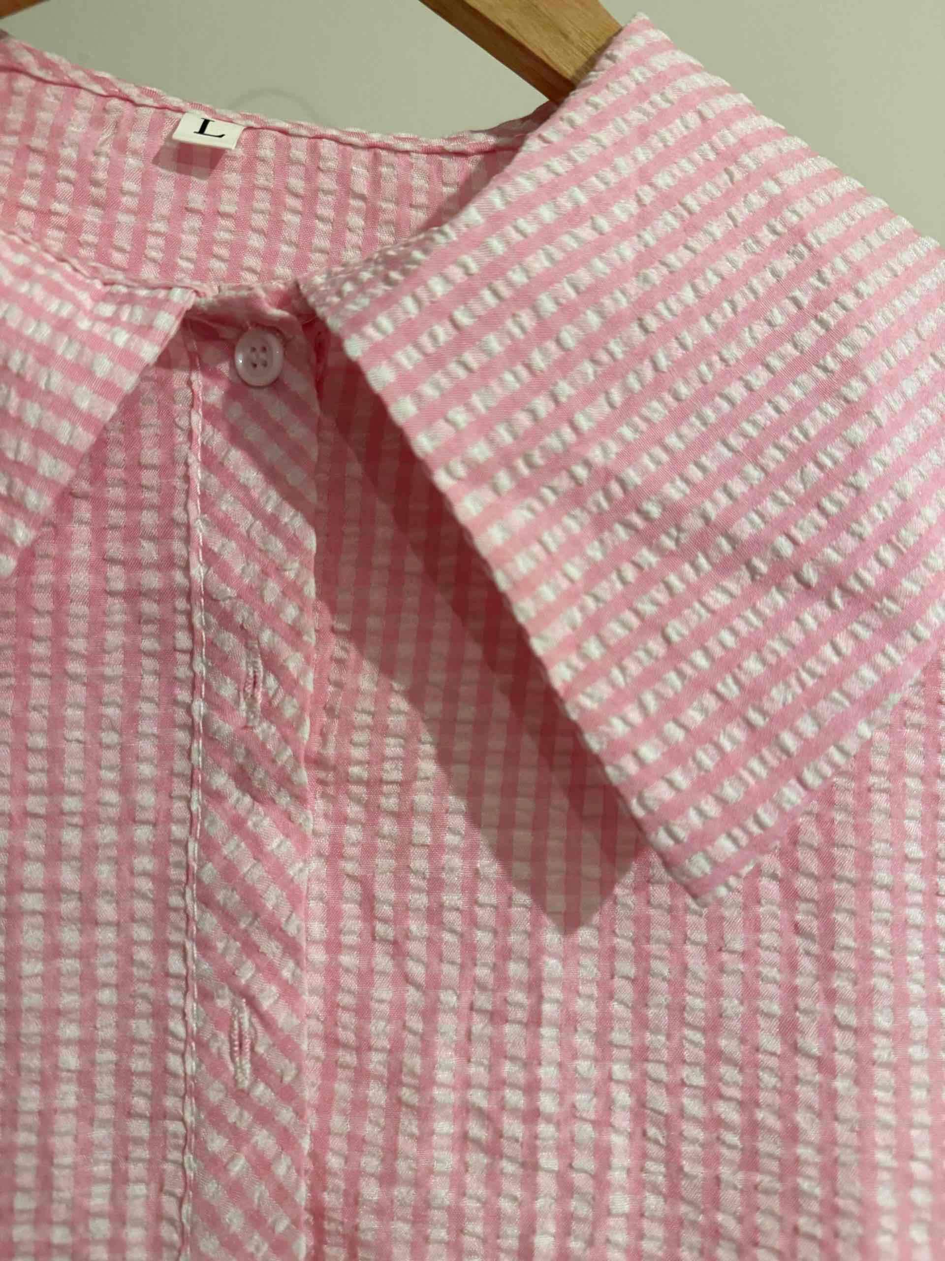 Blusa rosada a rayas talla L - miniatura 4