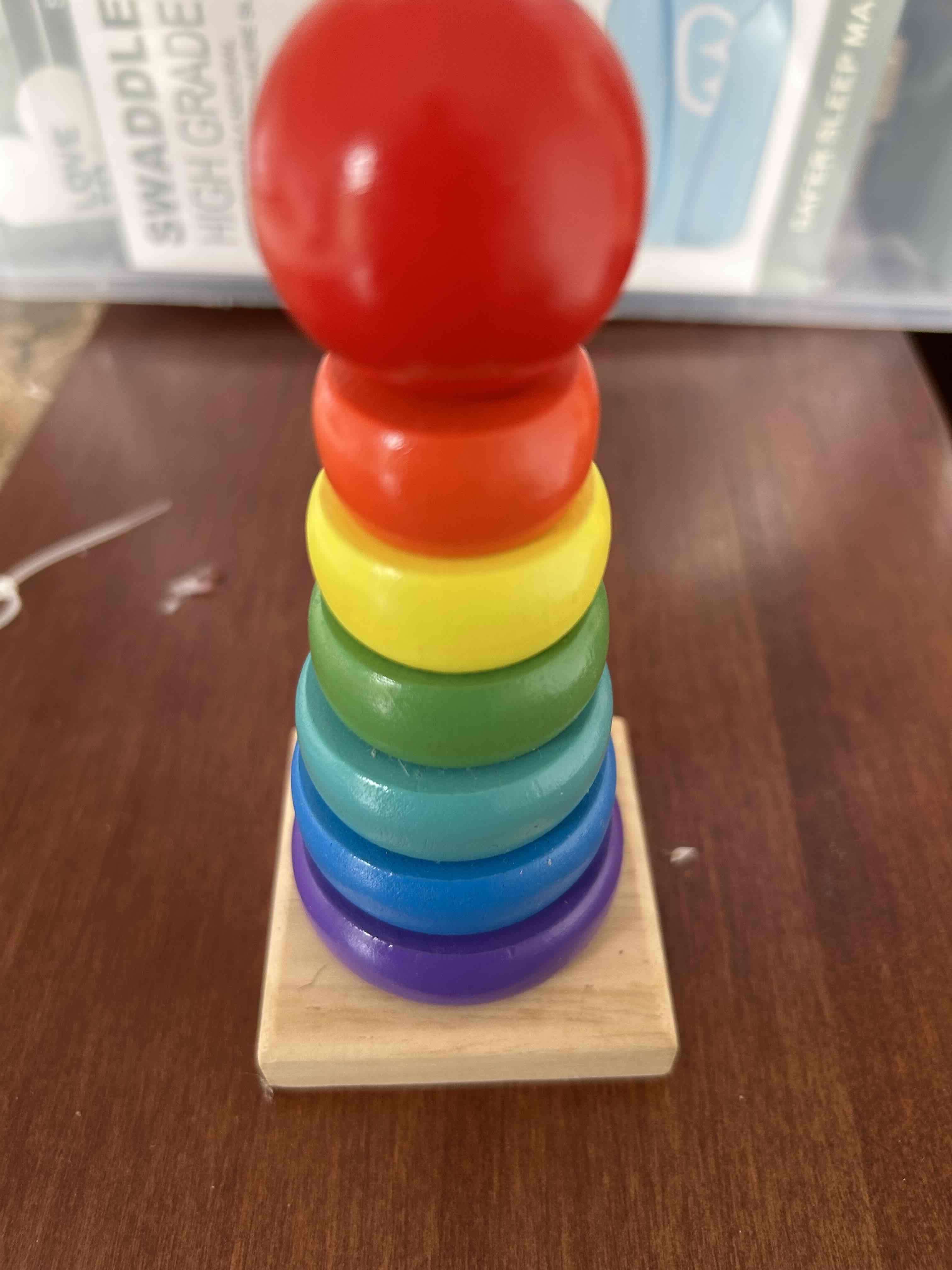 Torre de anillos de madera - 1