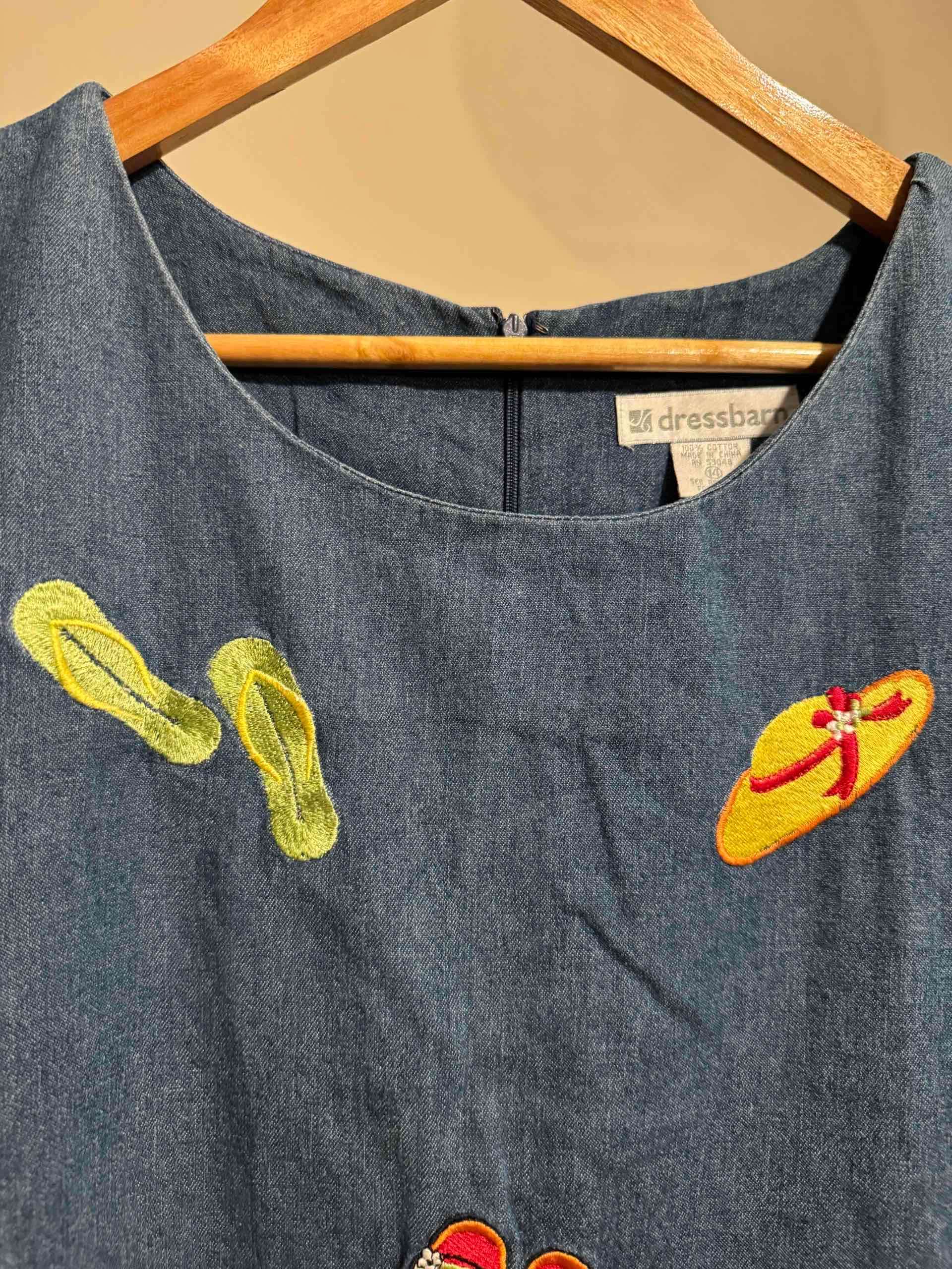 Vestido denim bordado - miniatura 2