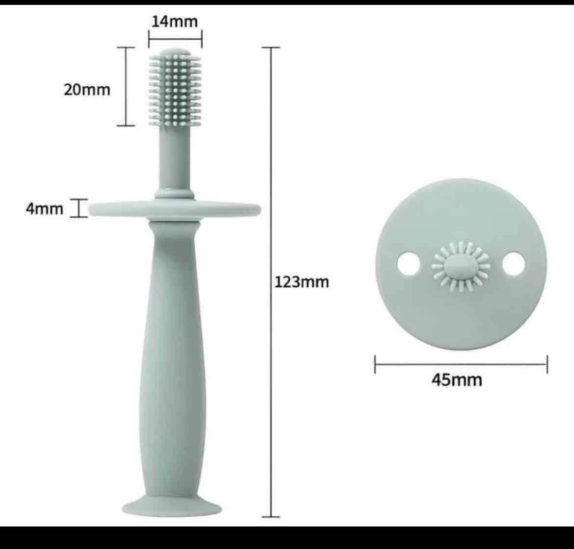 Set de cepillos de silicona para bebé - miniatura 2