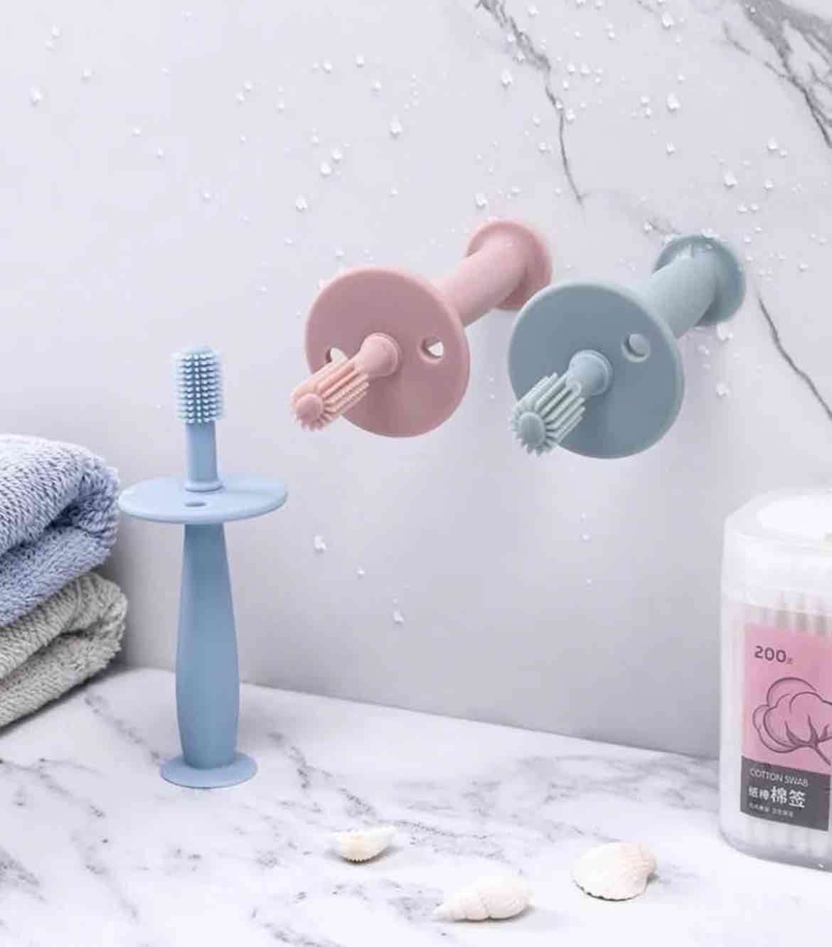 Set de cepillos de silicona para bebé - miniatura 3