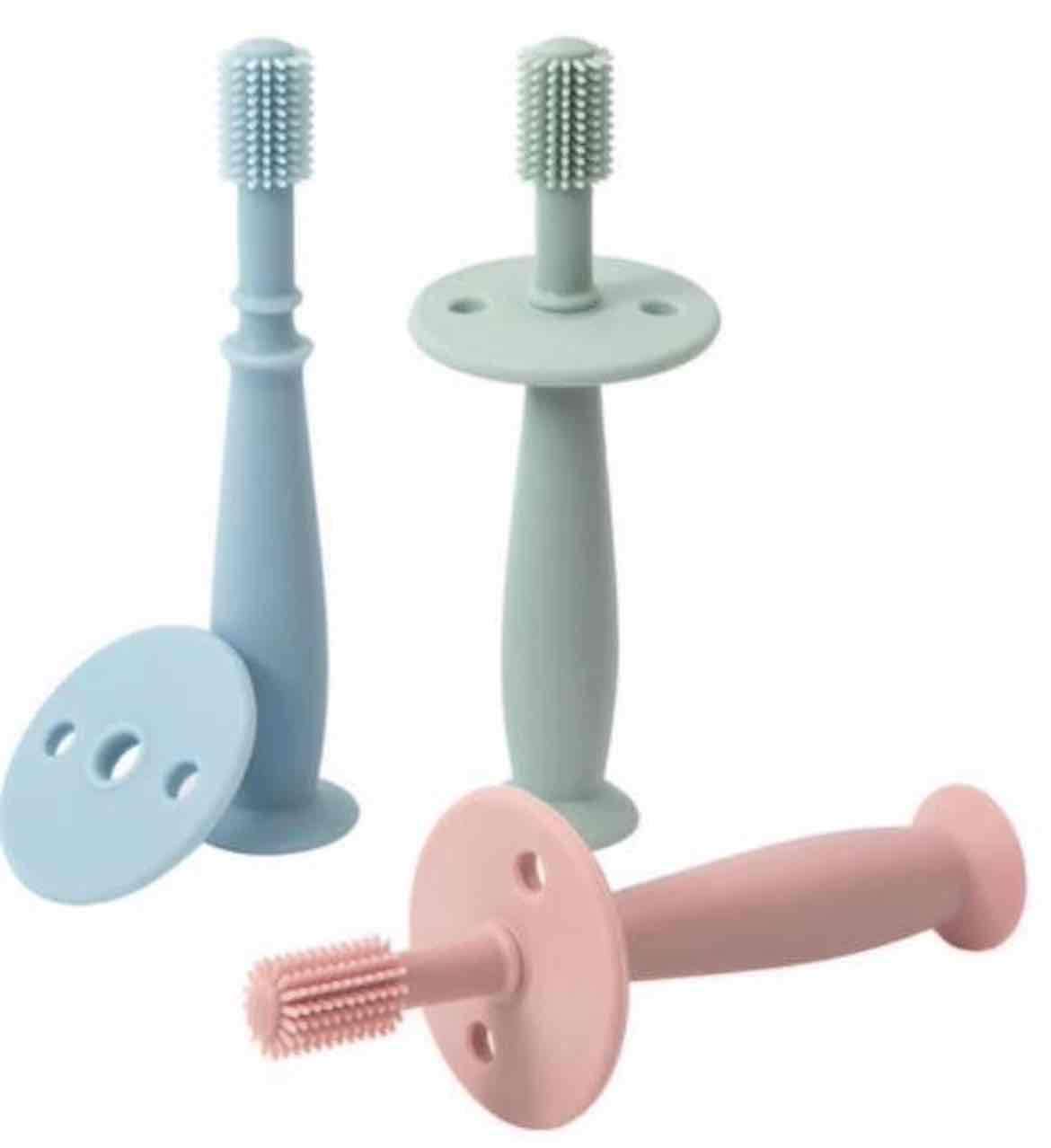 Set de cepillos de silicona para bebé - miniatura 4