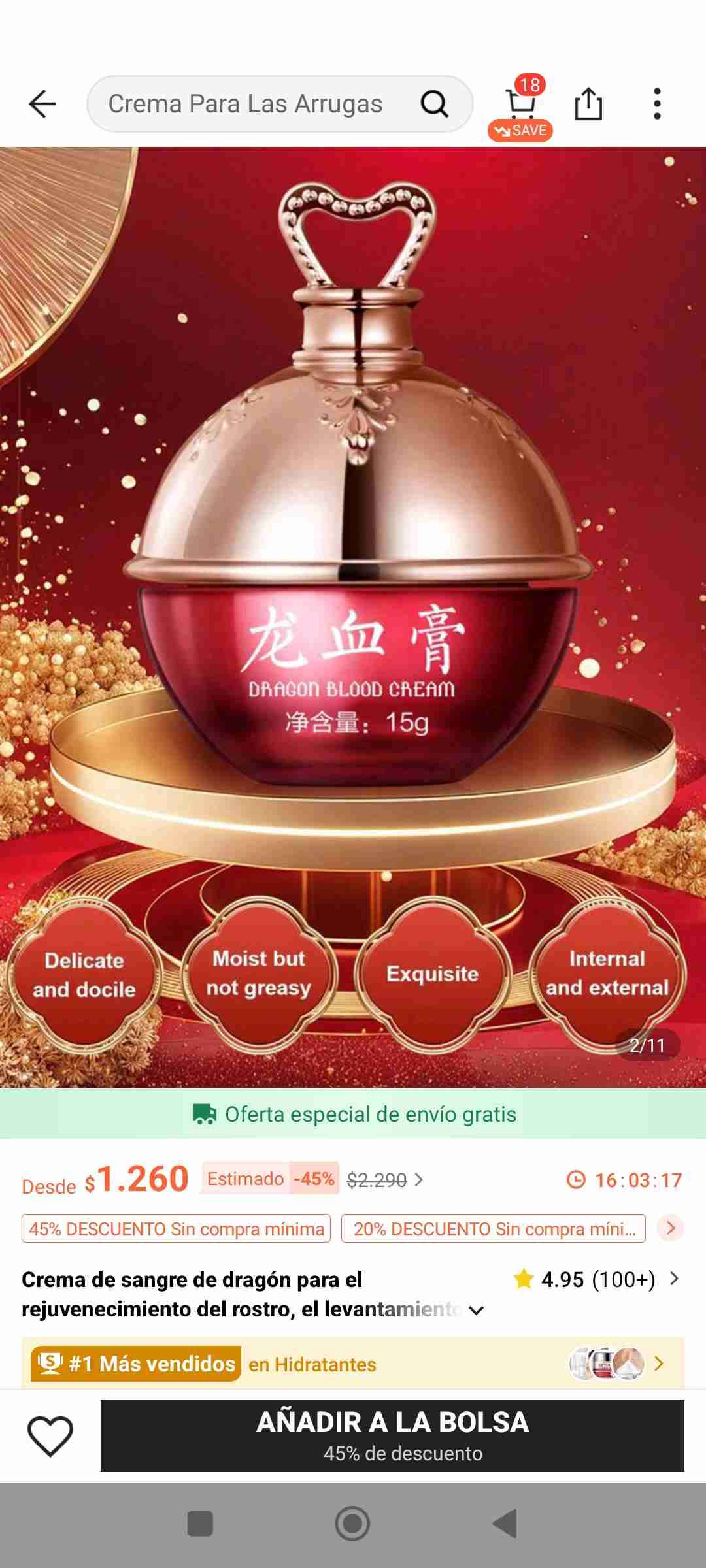 Crema Dragon Blood 15g. Crema coreana - 3