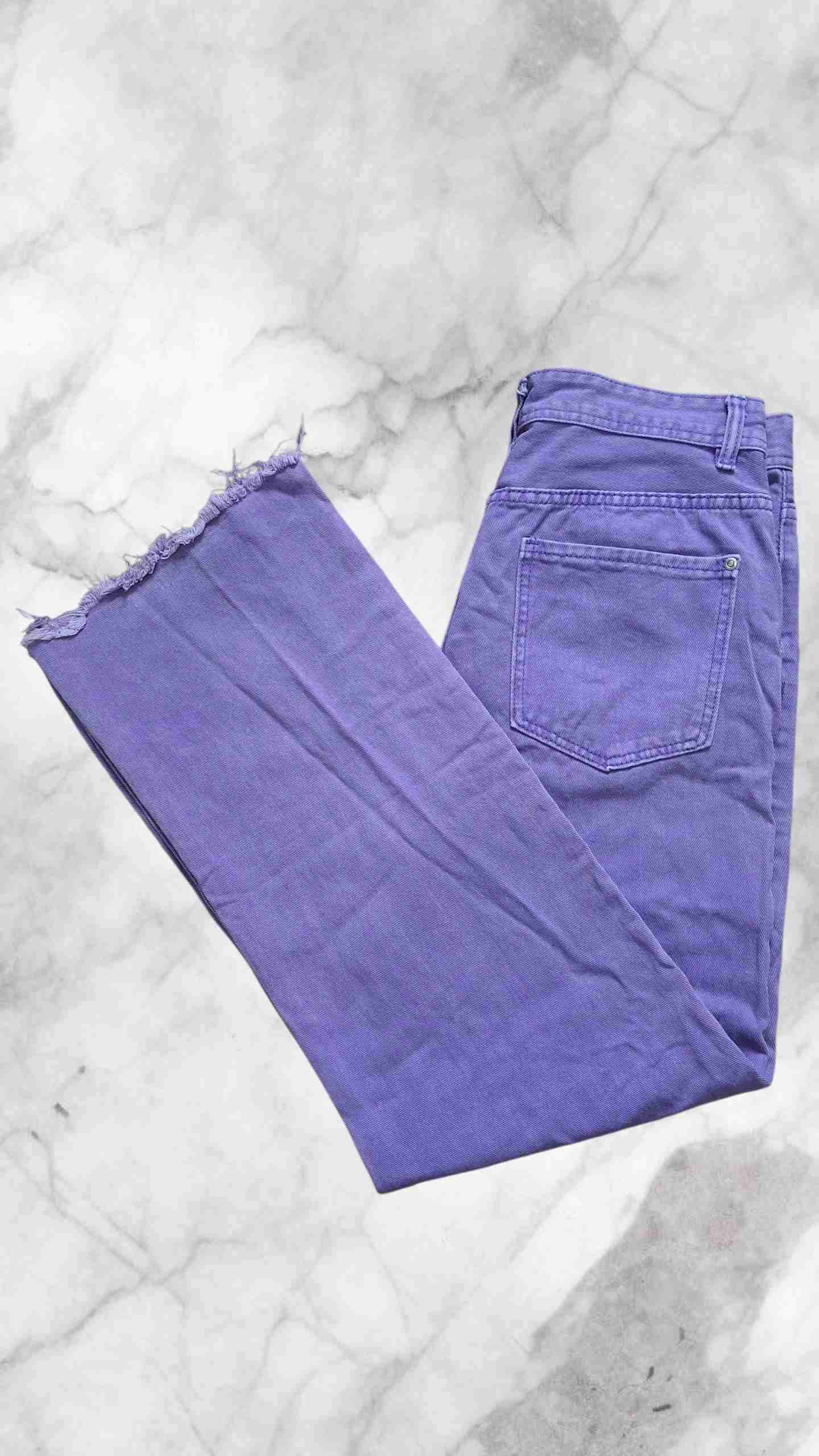 Jeans morados vintage rectos - 2