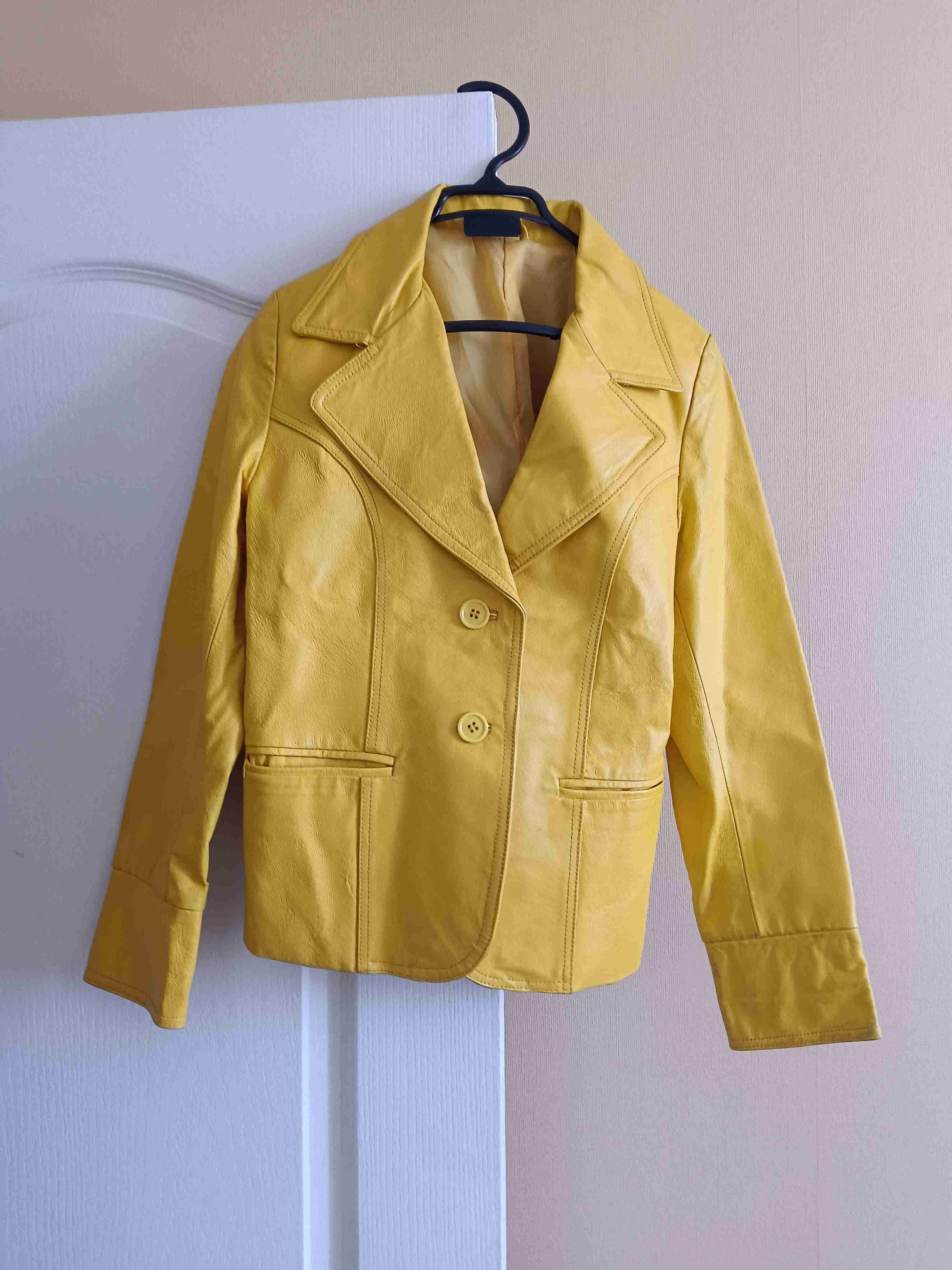 Chaqueta azul de cuero sintético - miniatura 3