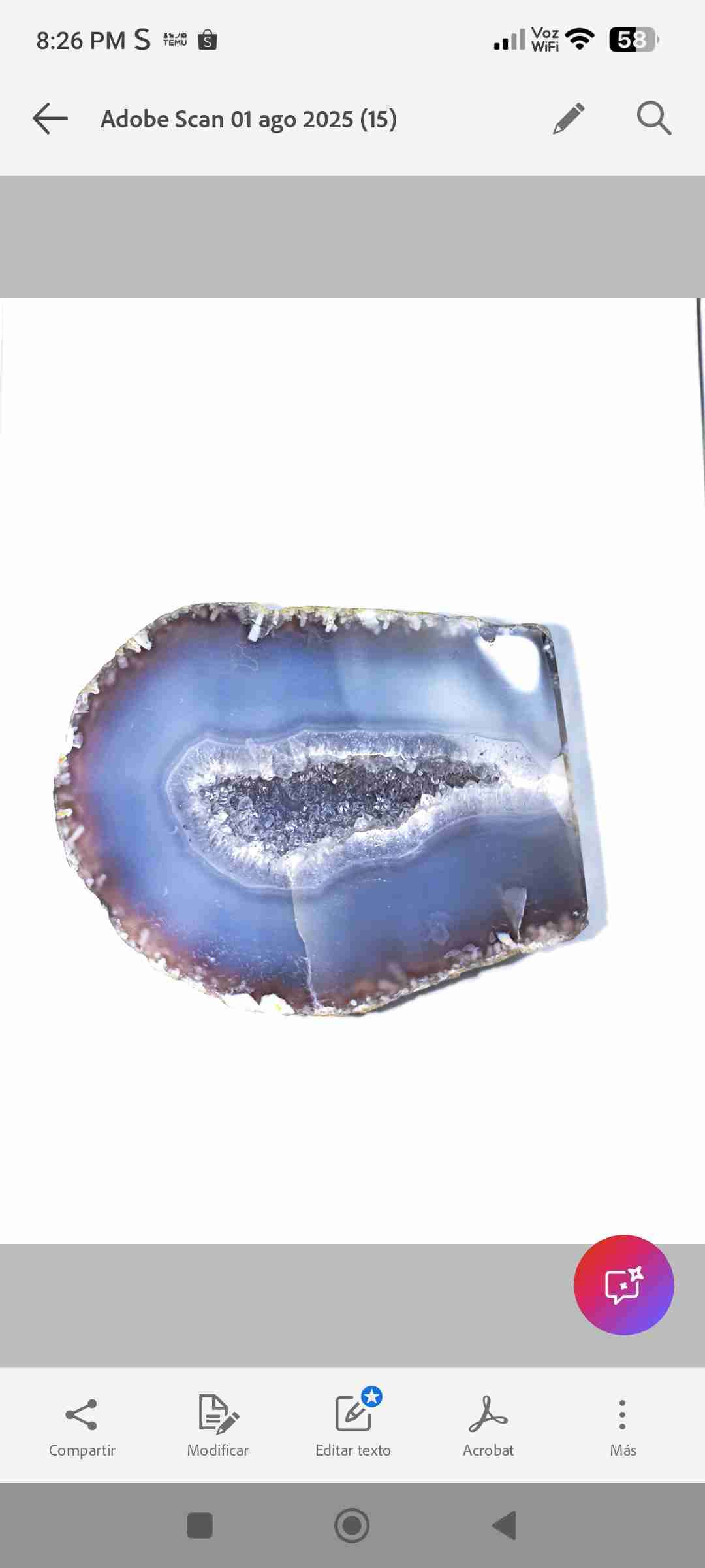 Geoda de ágata  en bruto - miniatura 6