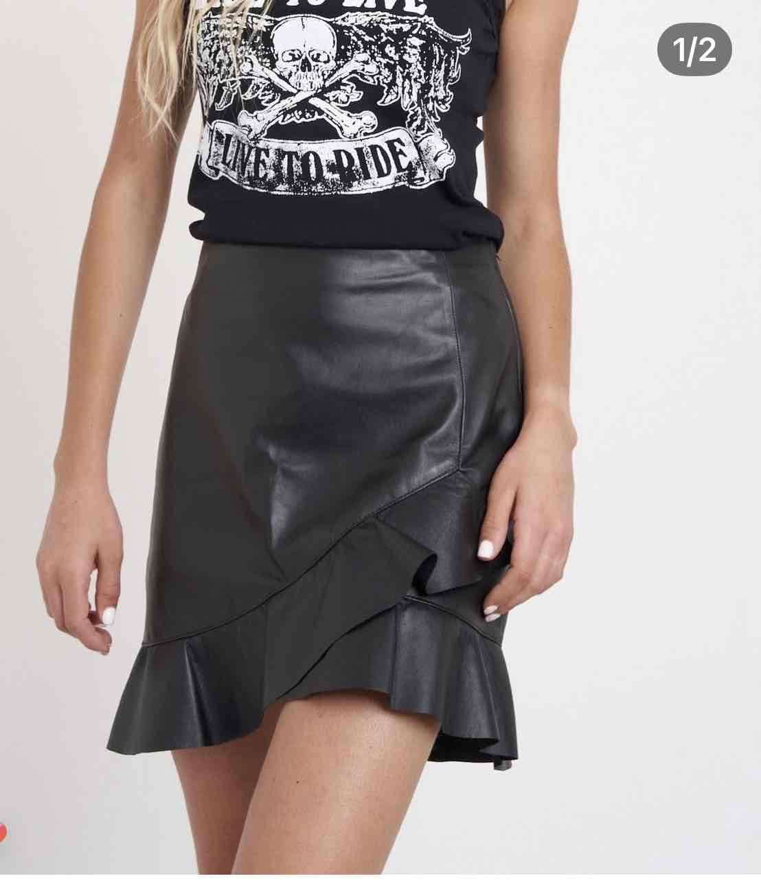 FALDA CUERO FERNANDA MACAN L - miniatura 2