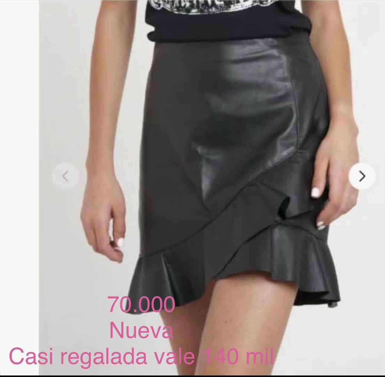 FALDA CUERO FERNANDA MACAN L - miniatura 3