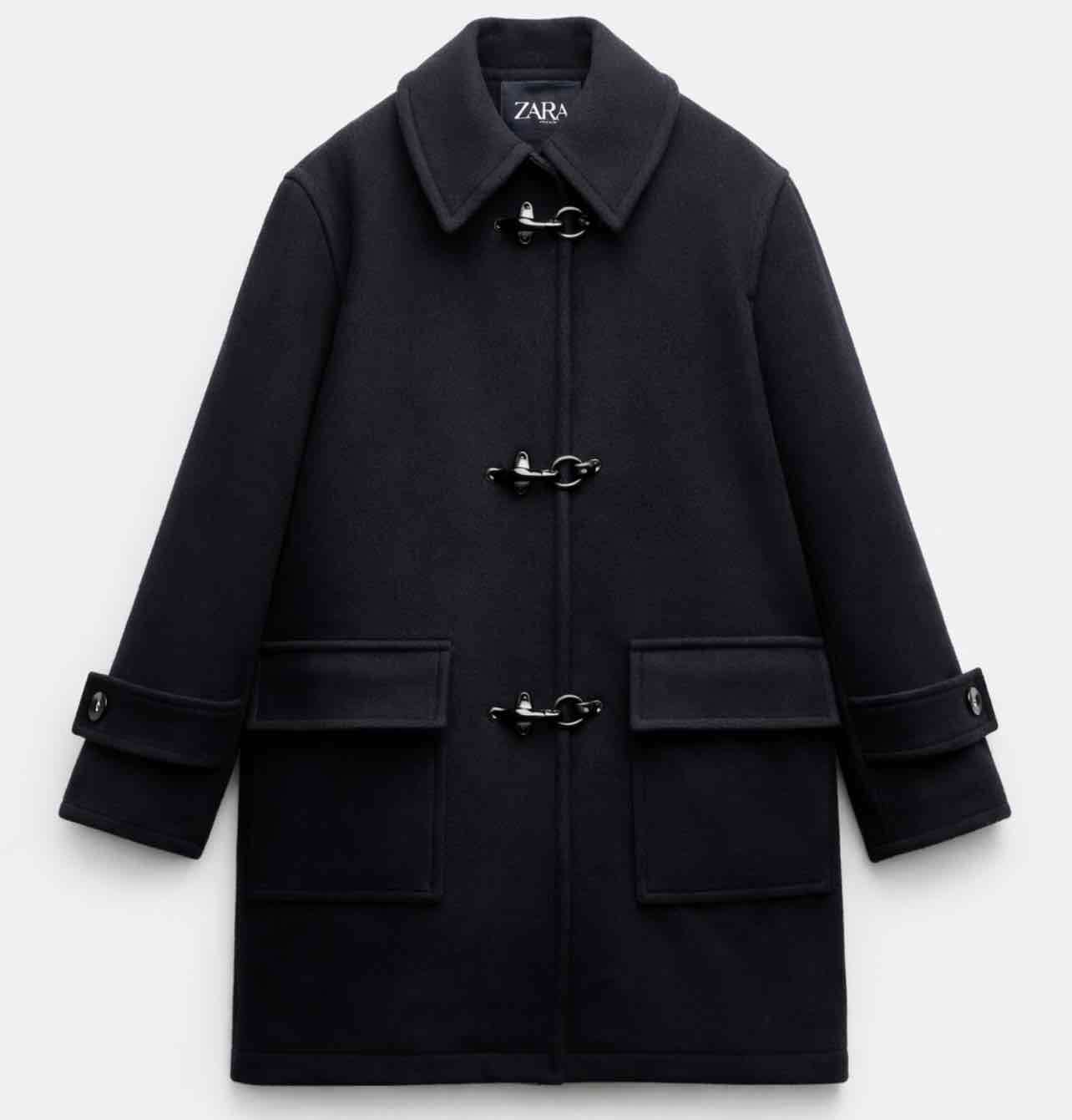 Abrigo azul navy con botones Zara - miniatura 1