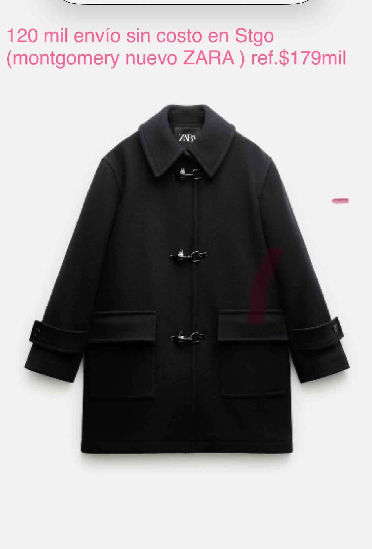 Abrigo azul navy con botones Zara - miniatura 2