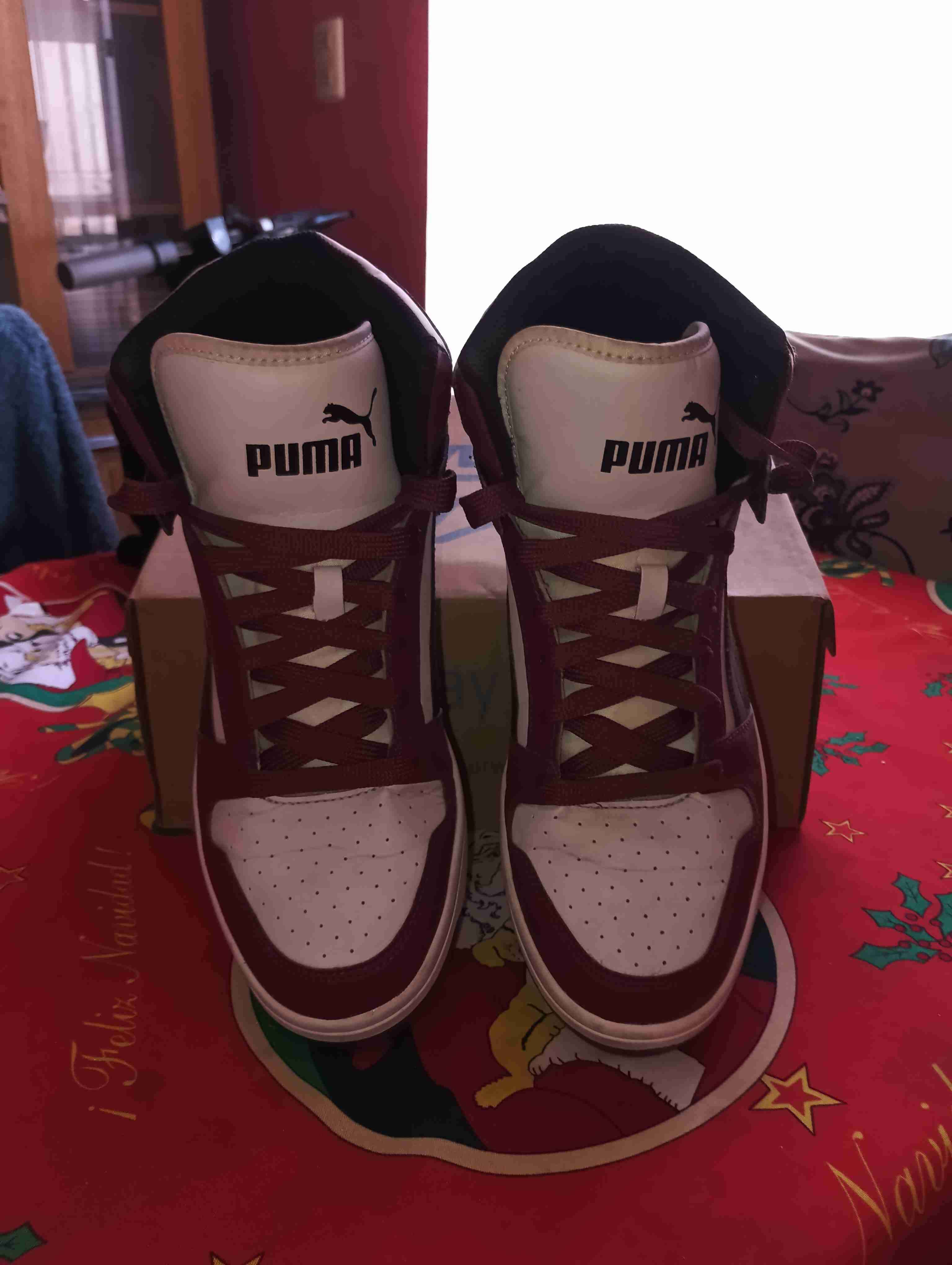 Zapatillas Puma altas blancas y rojas - 3