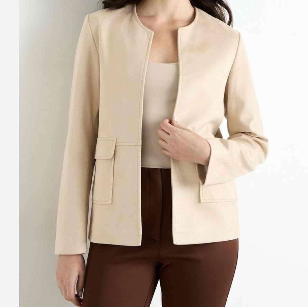 Blazer beige para mujer - 1