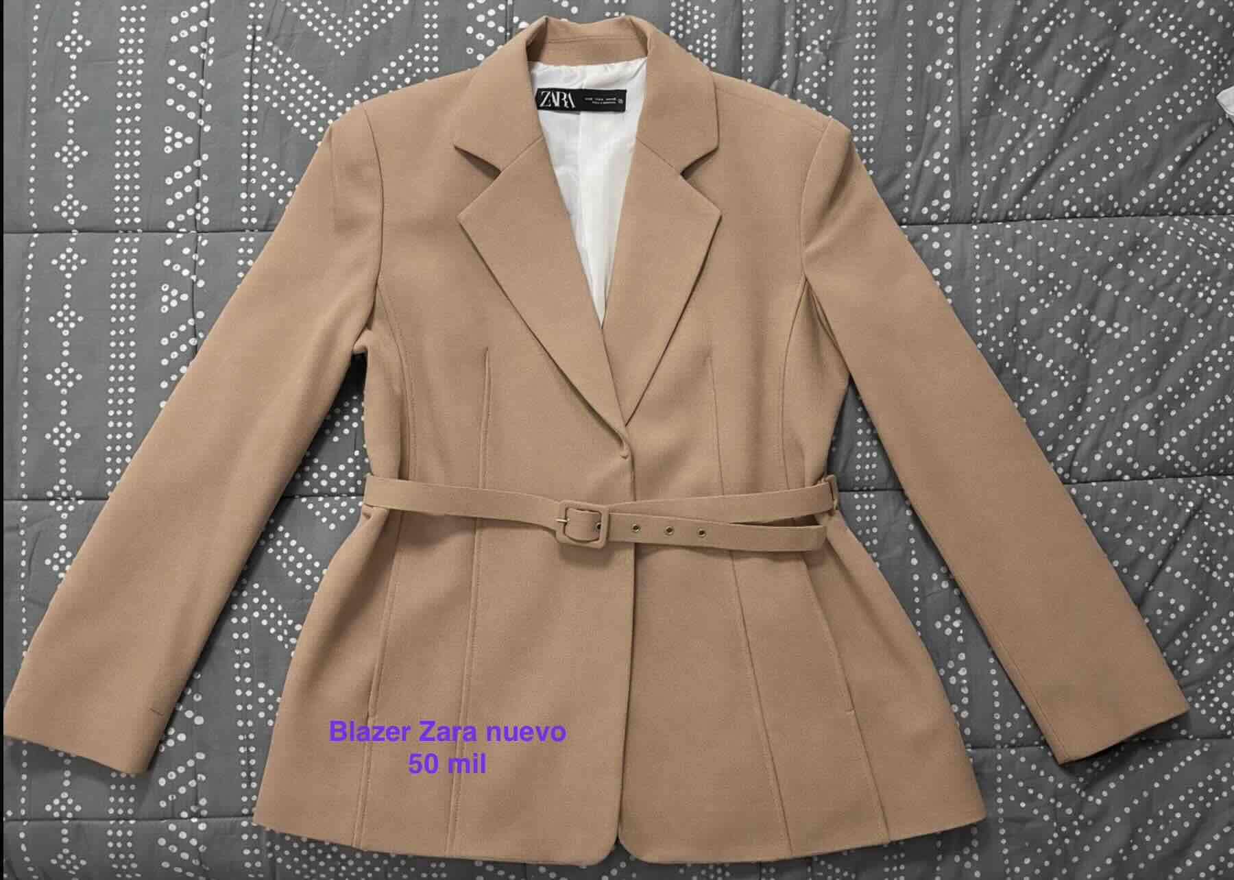 Blazer beige Zara nuevo - miniatura 1