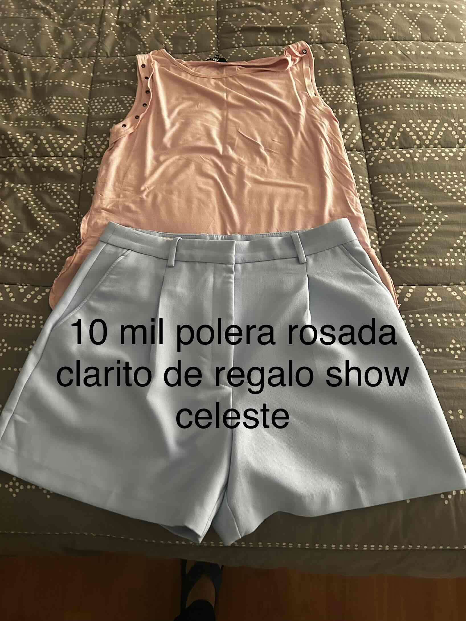 Shorts celestes mujer Zara (XL) - miniatura 4