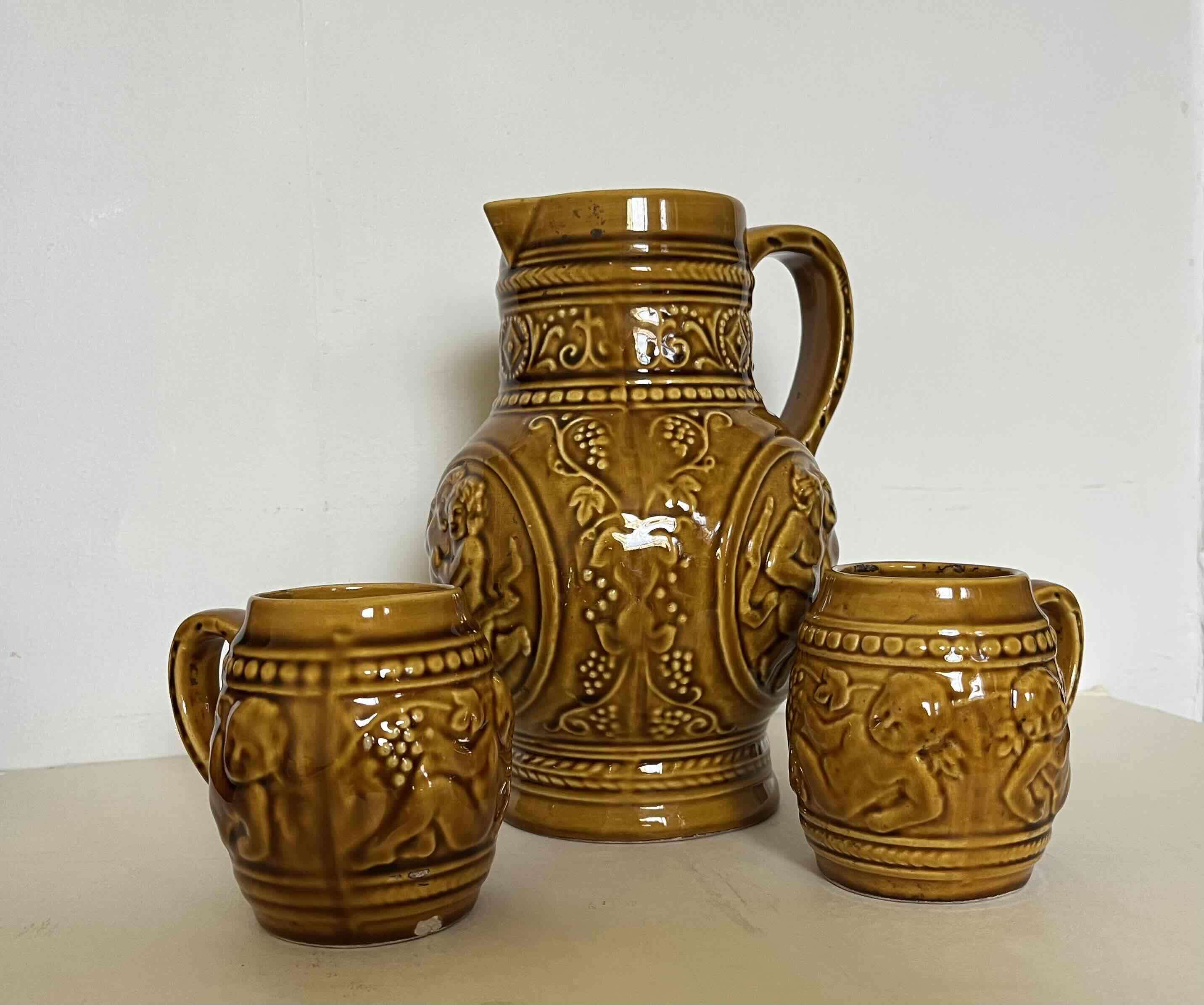 Set Fanaloza Querubines jarra grande y dos pequeña - miniatura 1