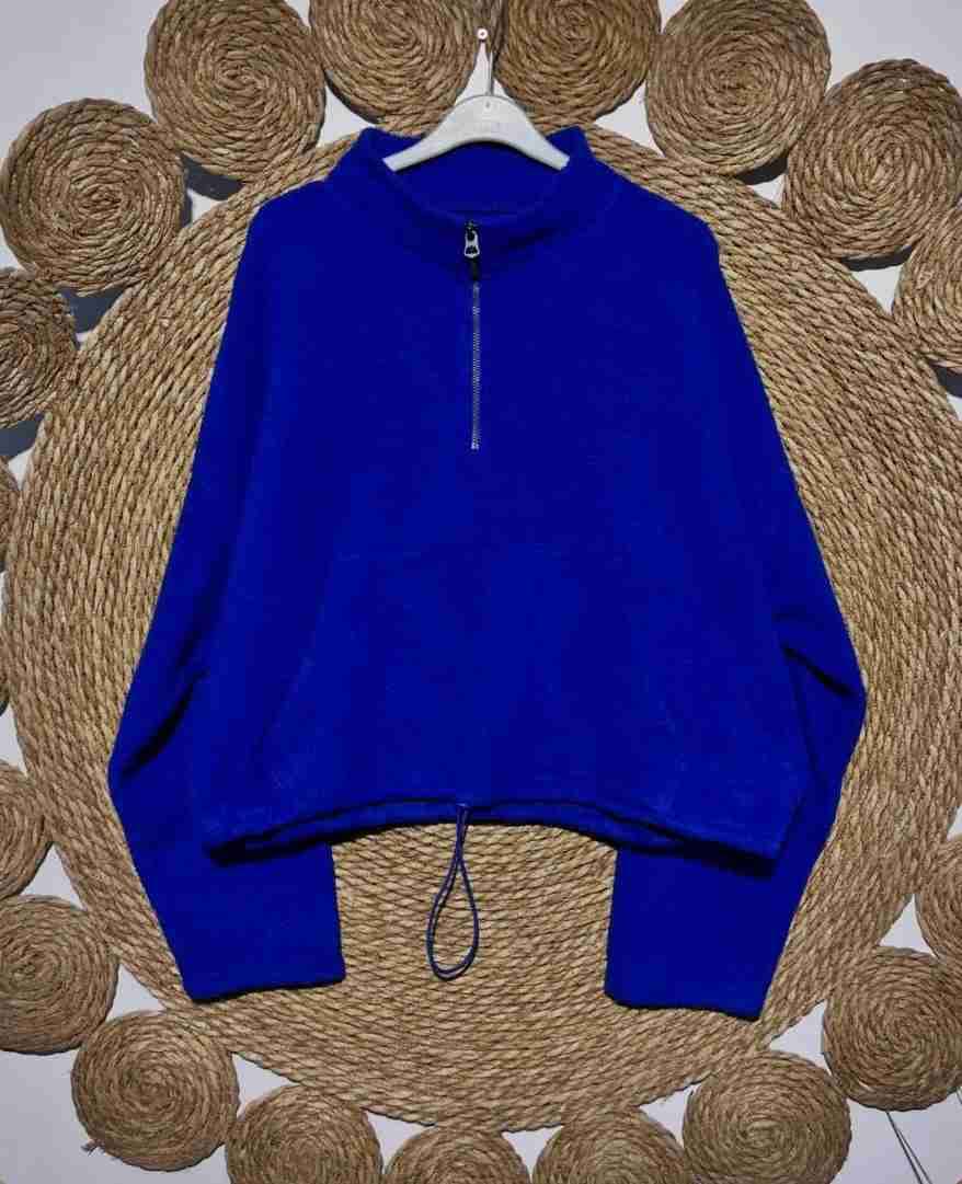 Polerón polar azul con cierre