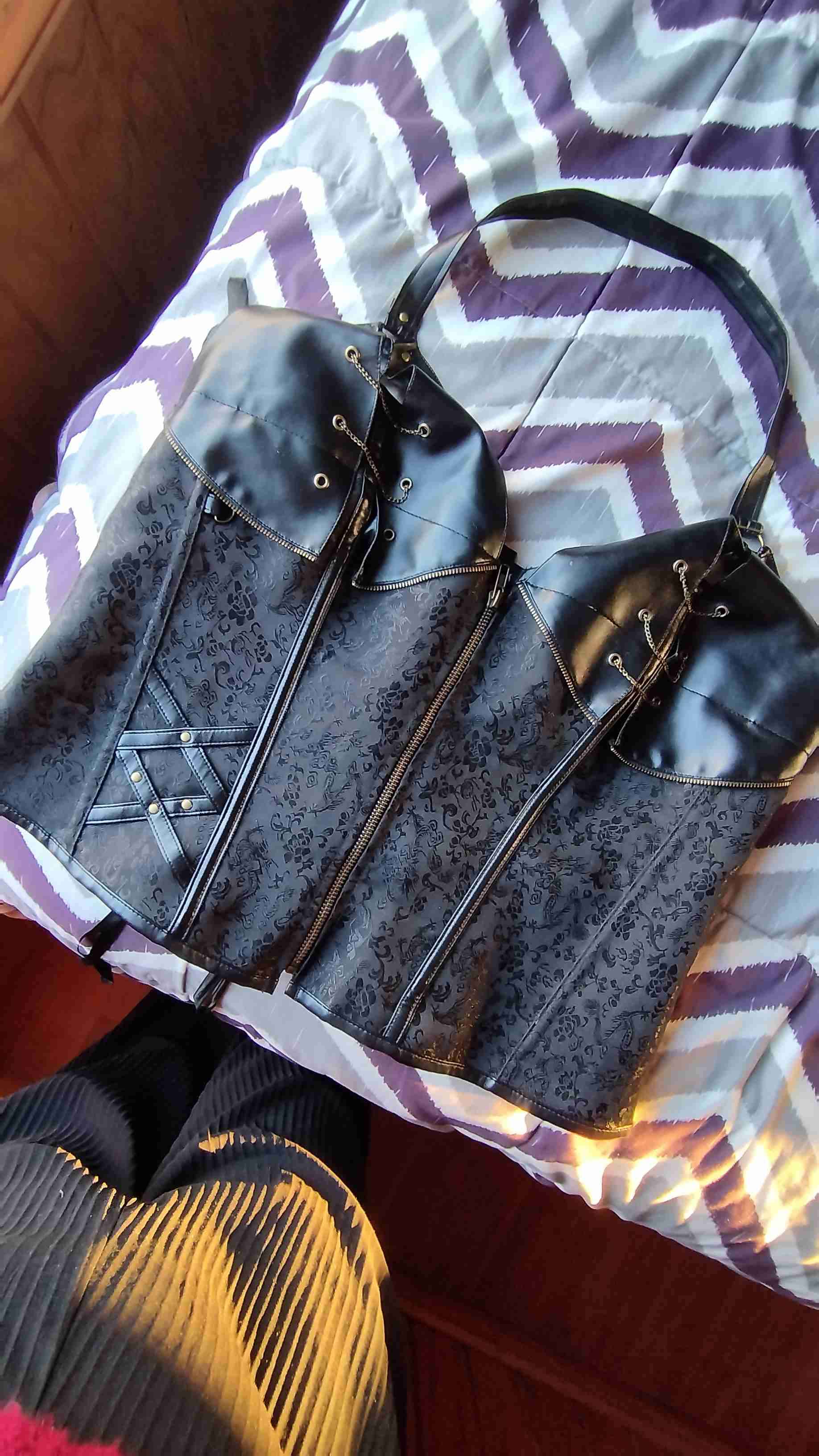 Corset negro Steampunk XXL - miniatura 1