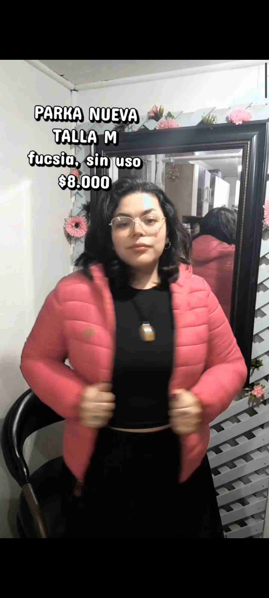 Parka fucsia nueva talla M - miniatura 1