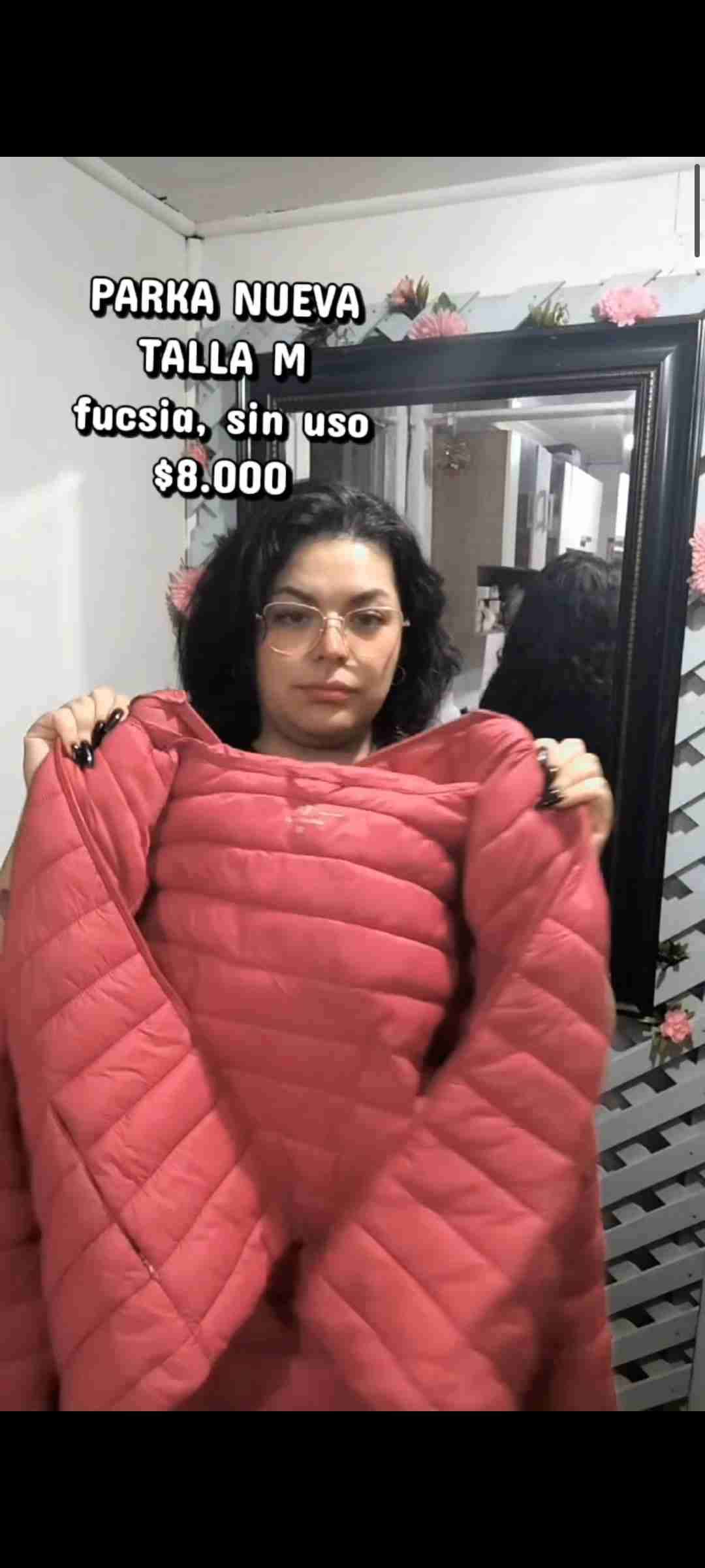 Parka fucsia nueva talla M - miniatura 3