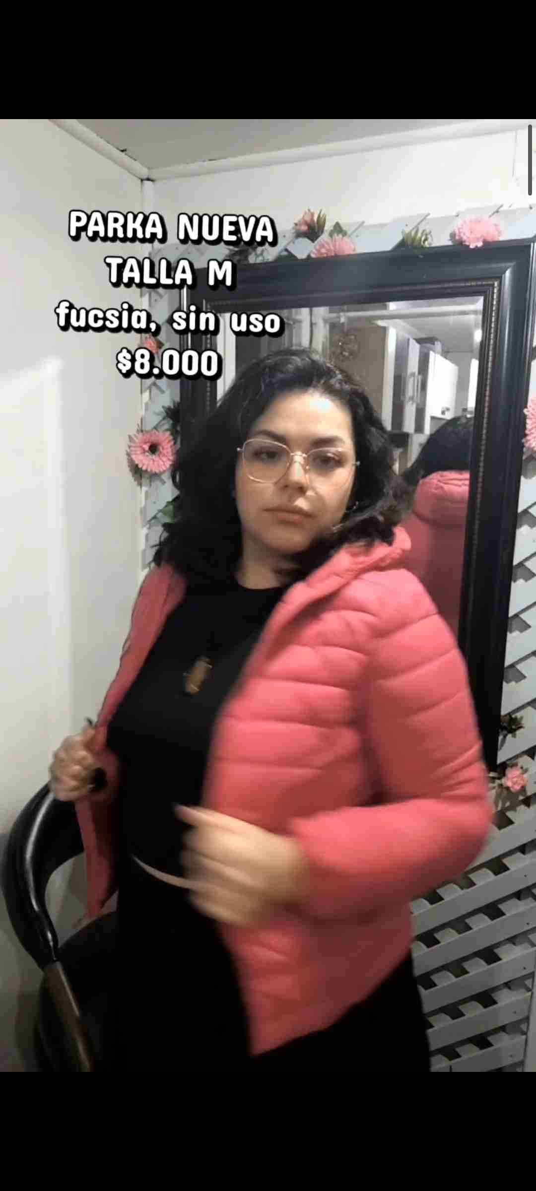 Parka fucsia nueva talla M - miniatura 4