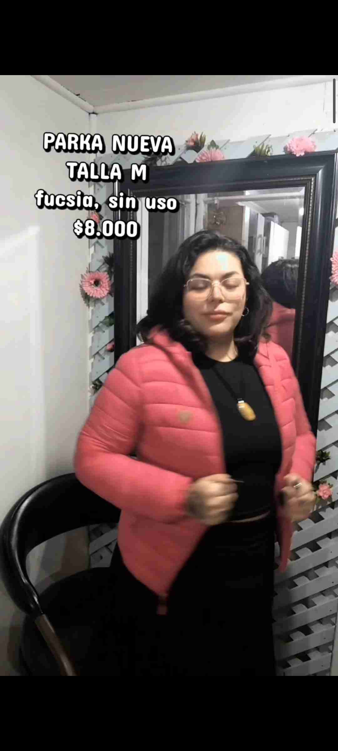 Parka fucsia nueva talla M - miniatura 5