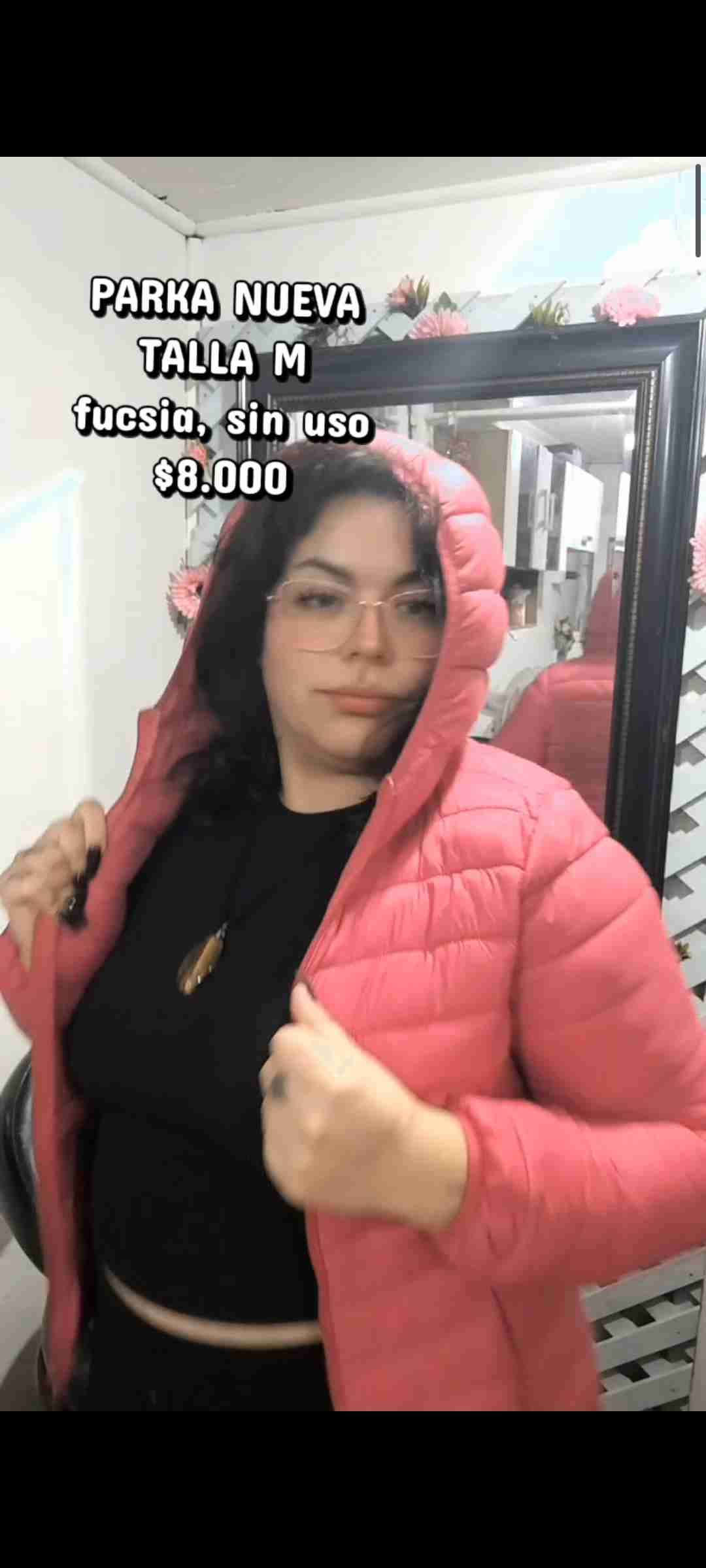 Parka fucsia nueva talla M - miniatura 6