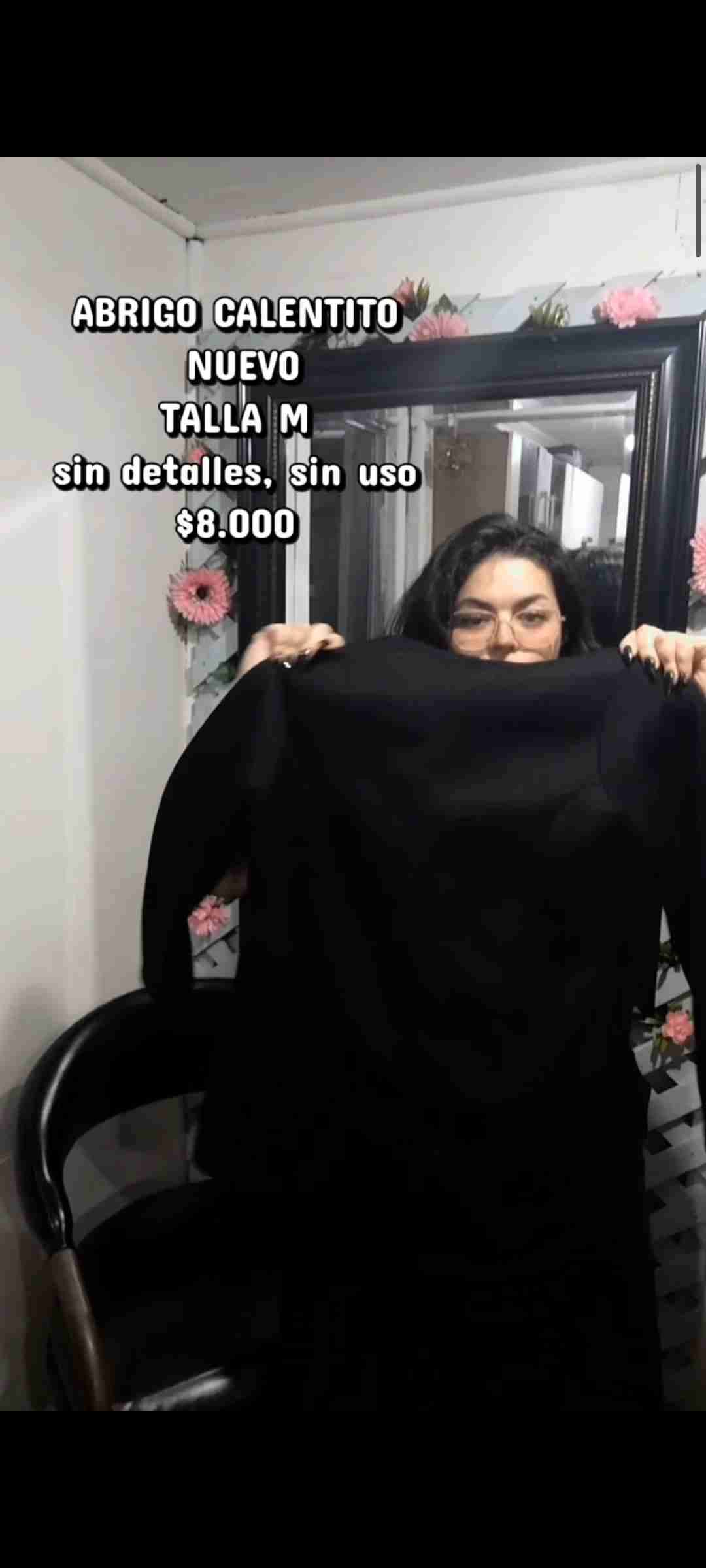 Abrigo calientito negro nuevo talla M - miniatura 4