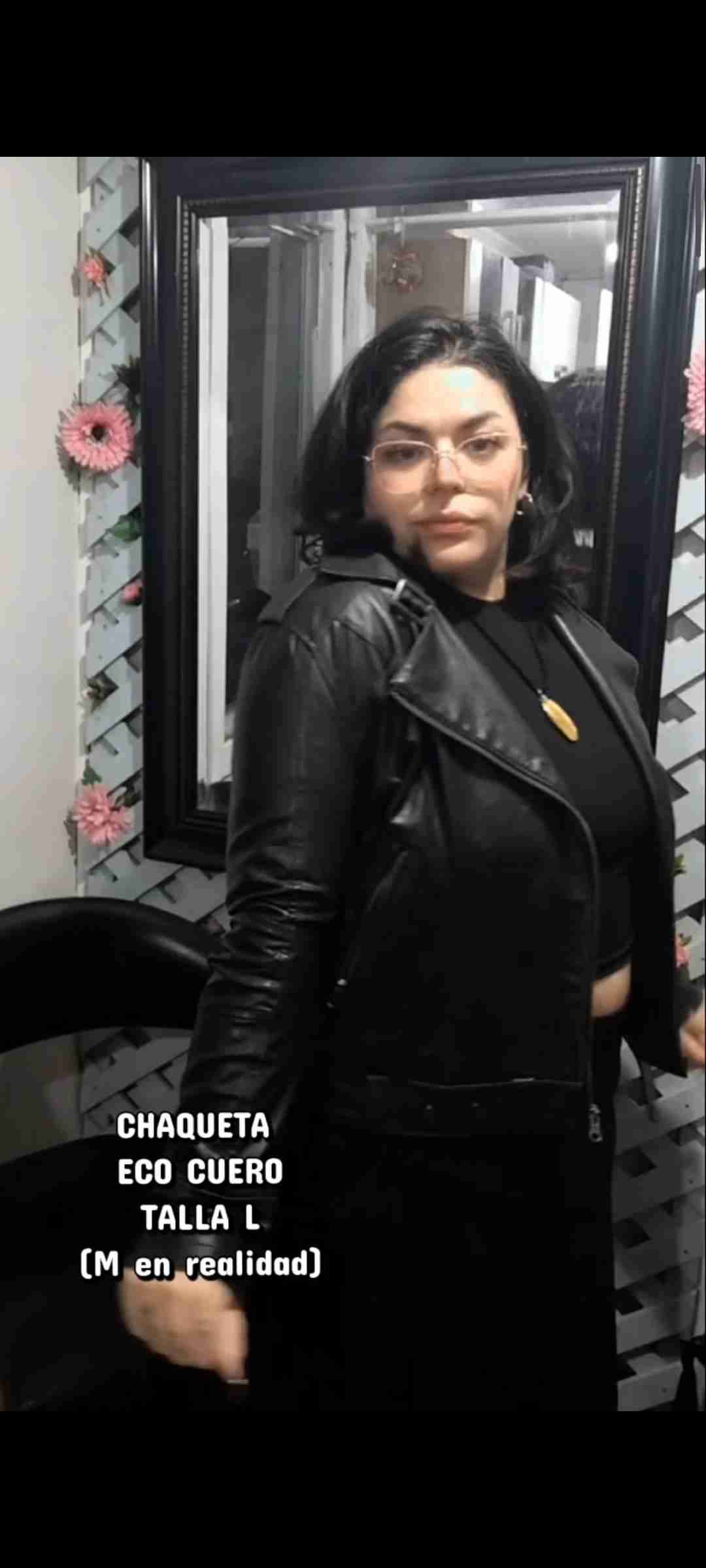 Chaqueta negra eco cuero - miniatura 2