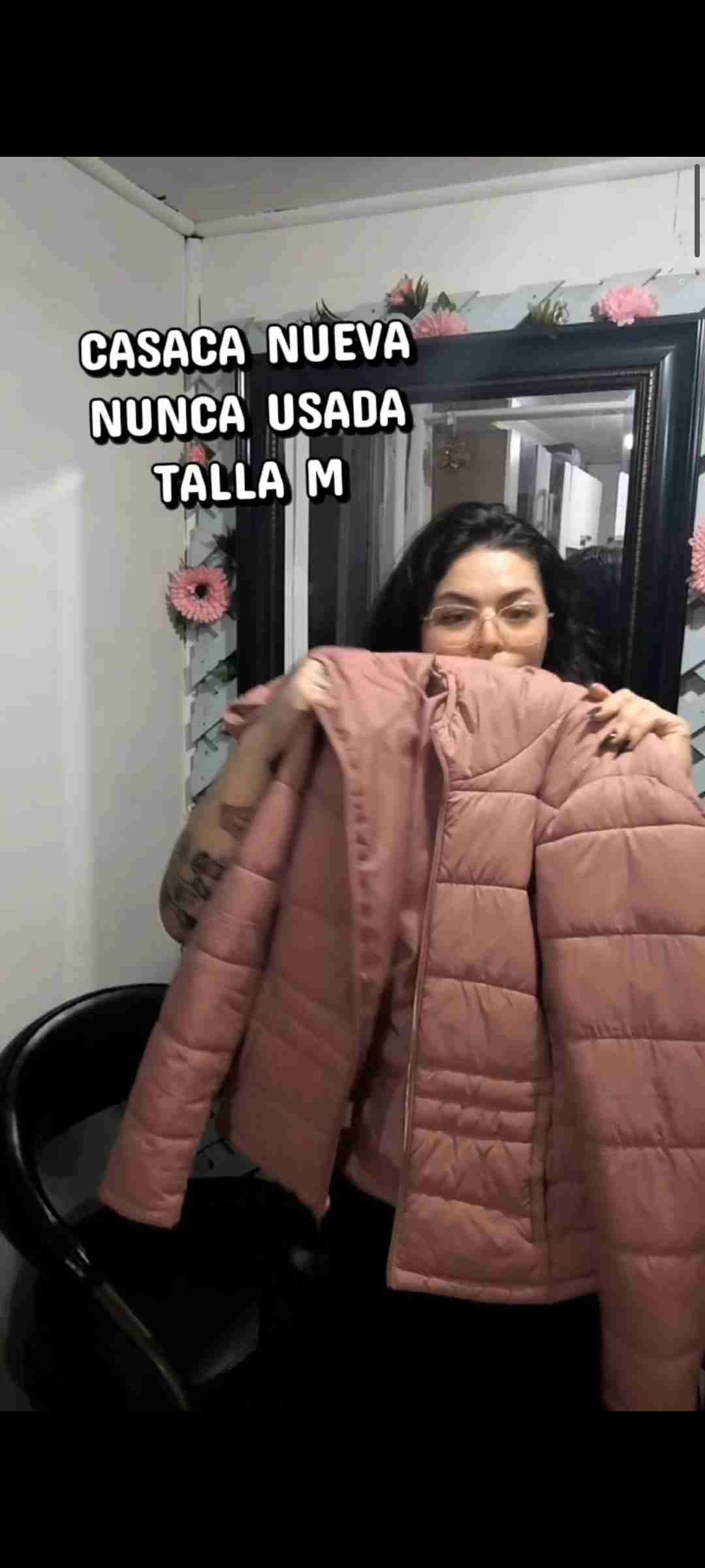 Casaca rosada nueva talla M - miniatura 1