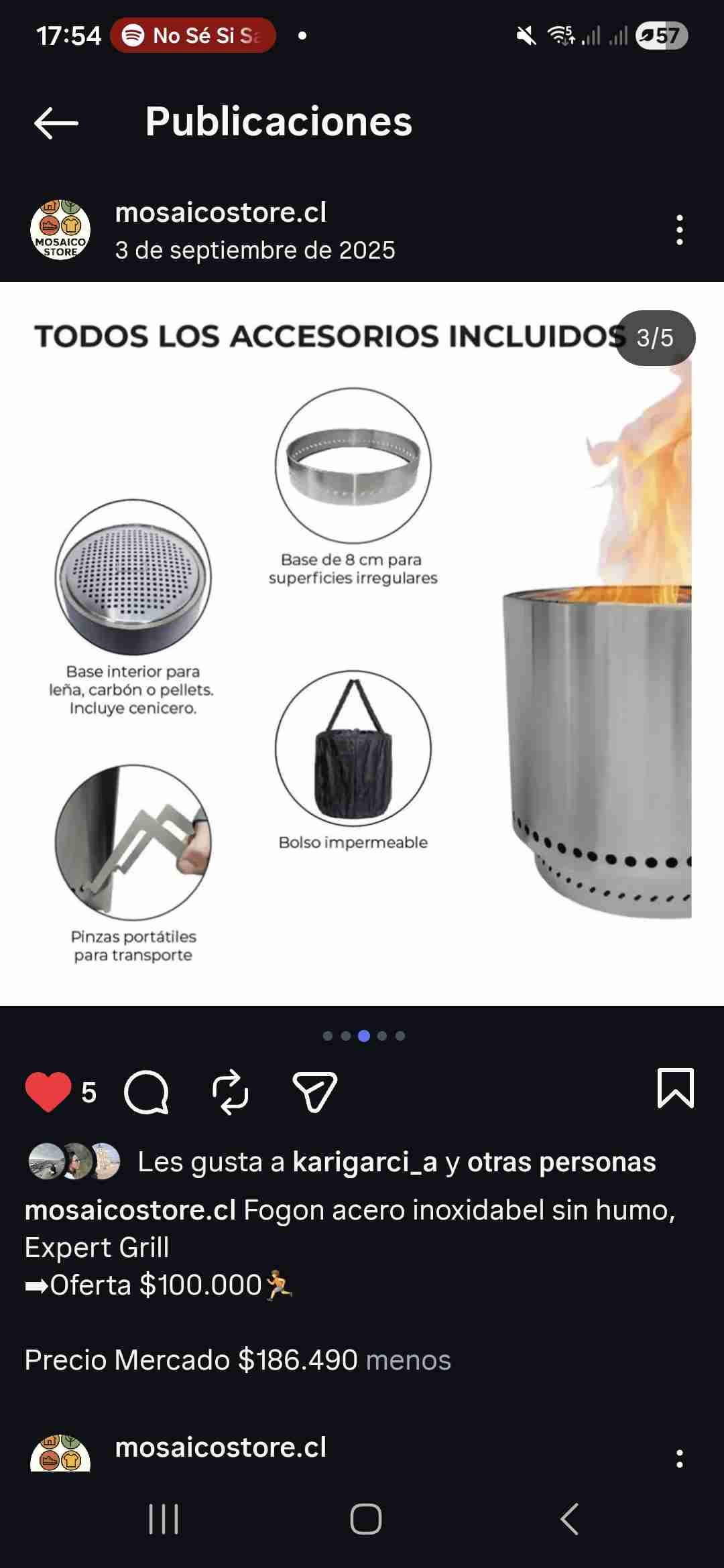 Fogón de acero inoxidable sin humo - miniatura 2