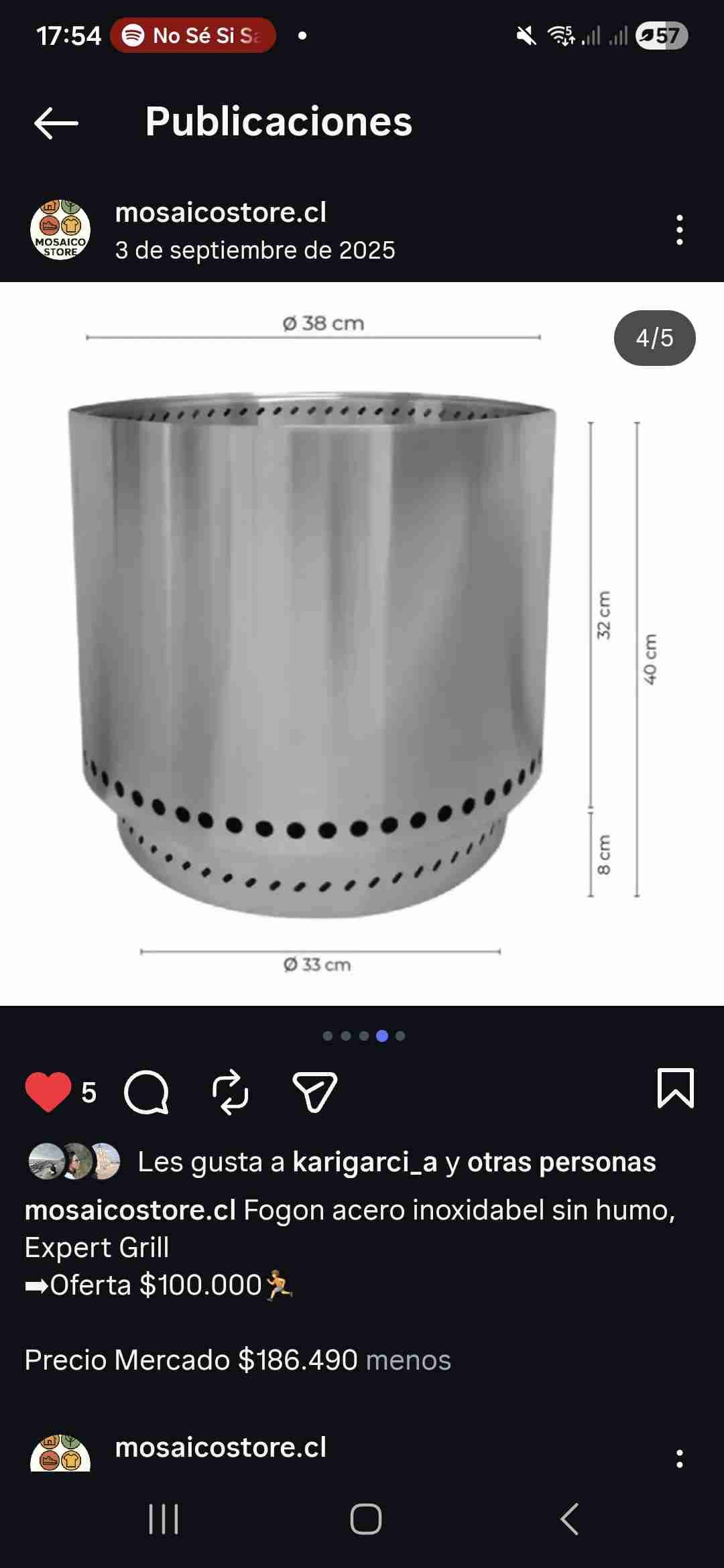 Fogón de acero inoxidable sin humo - miniatura 3