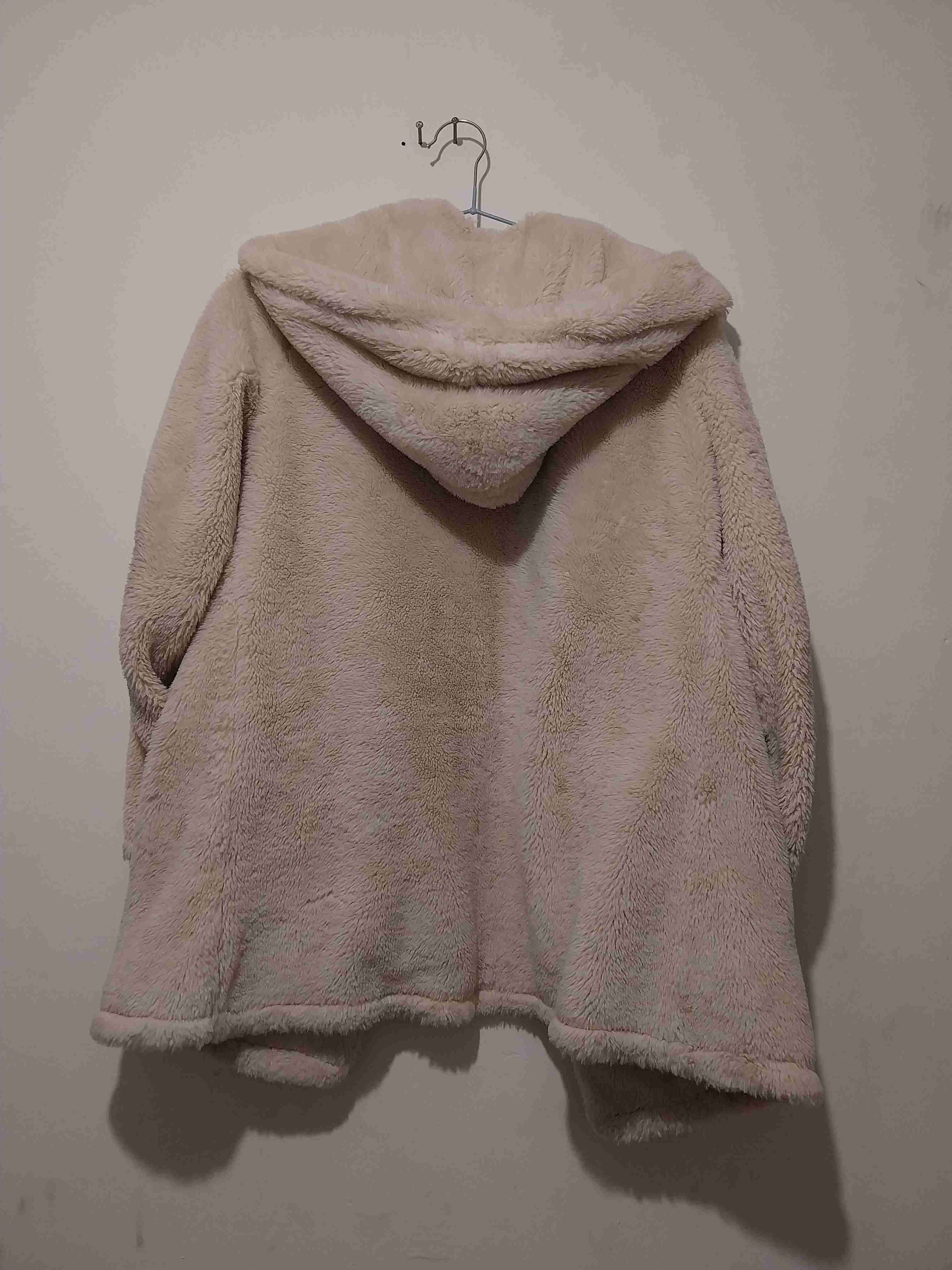 Abrigo de felpa beige - miniatura 2