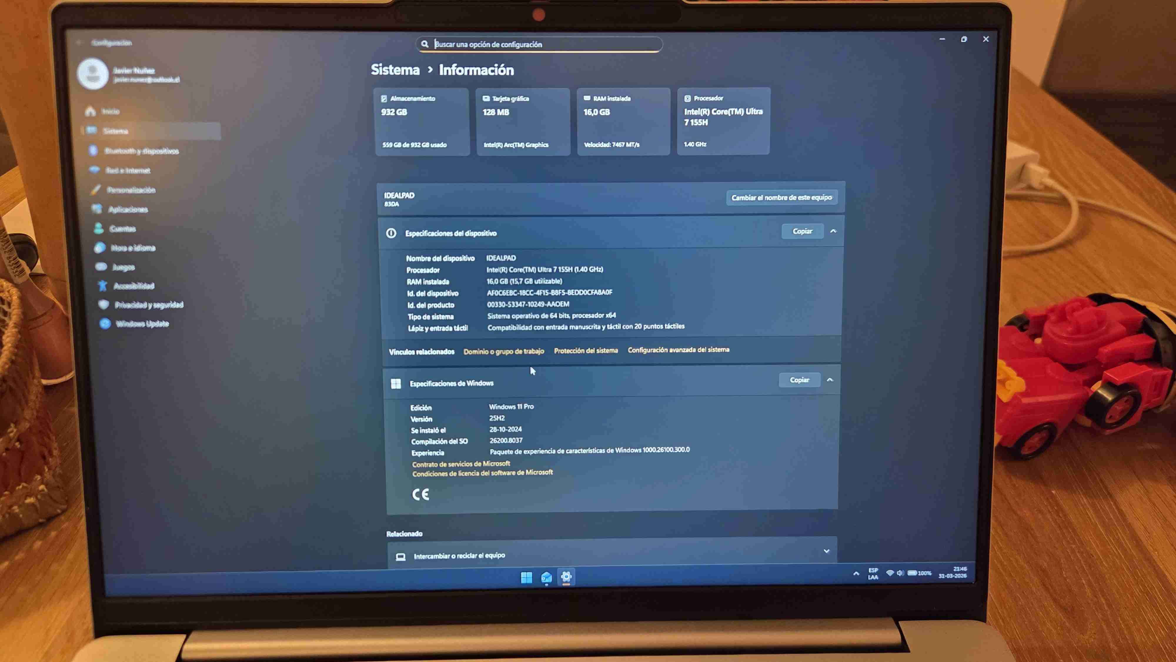 Laptop Lenovo Ideapad gris - miniatura 4