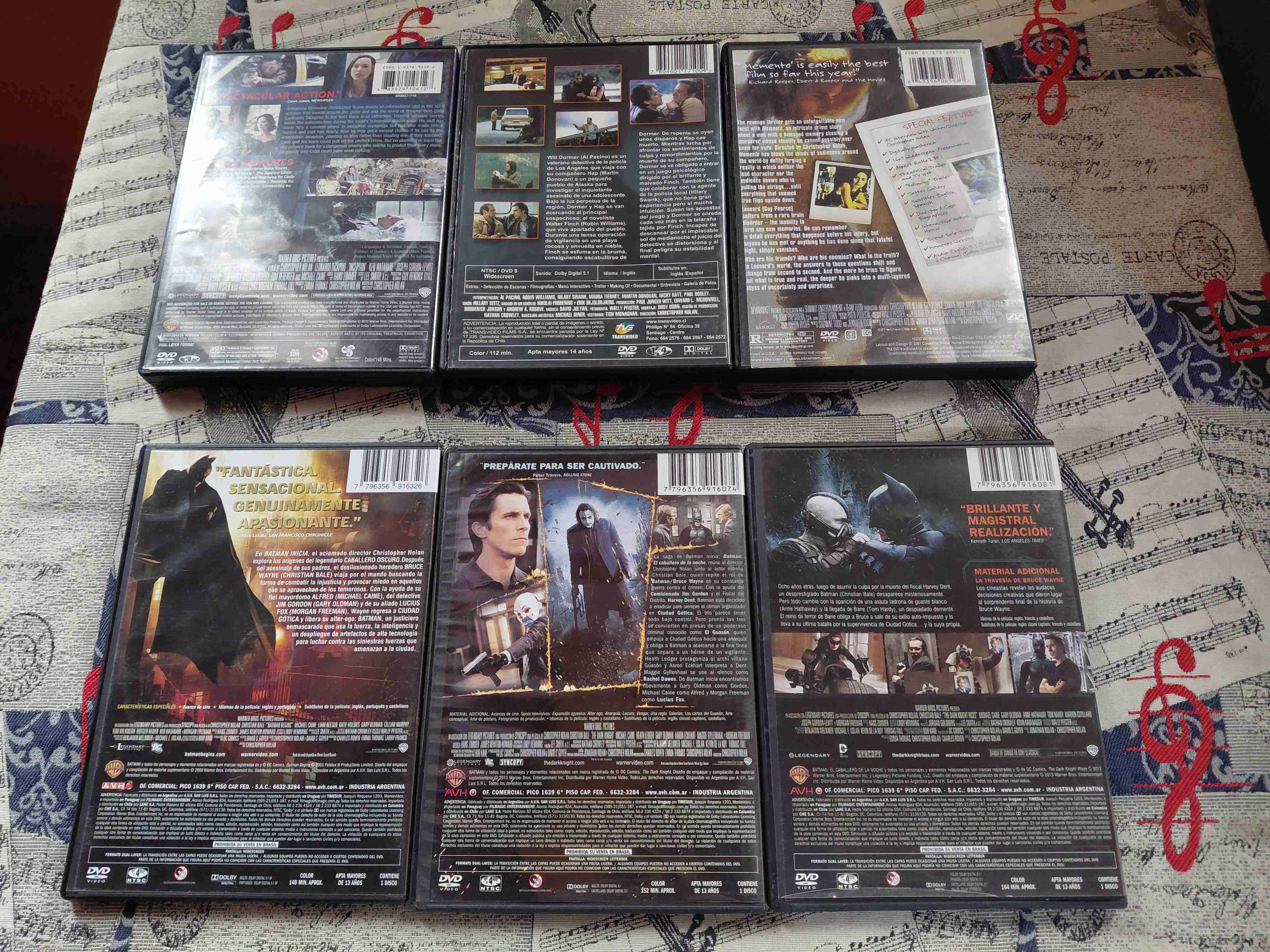 Películas de Christopher Nolan en DVD - 2