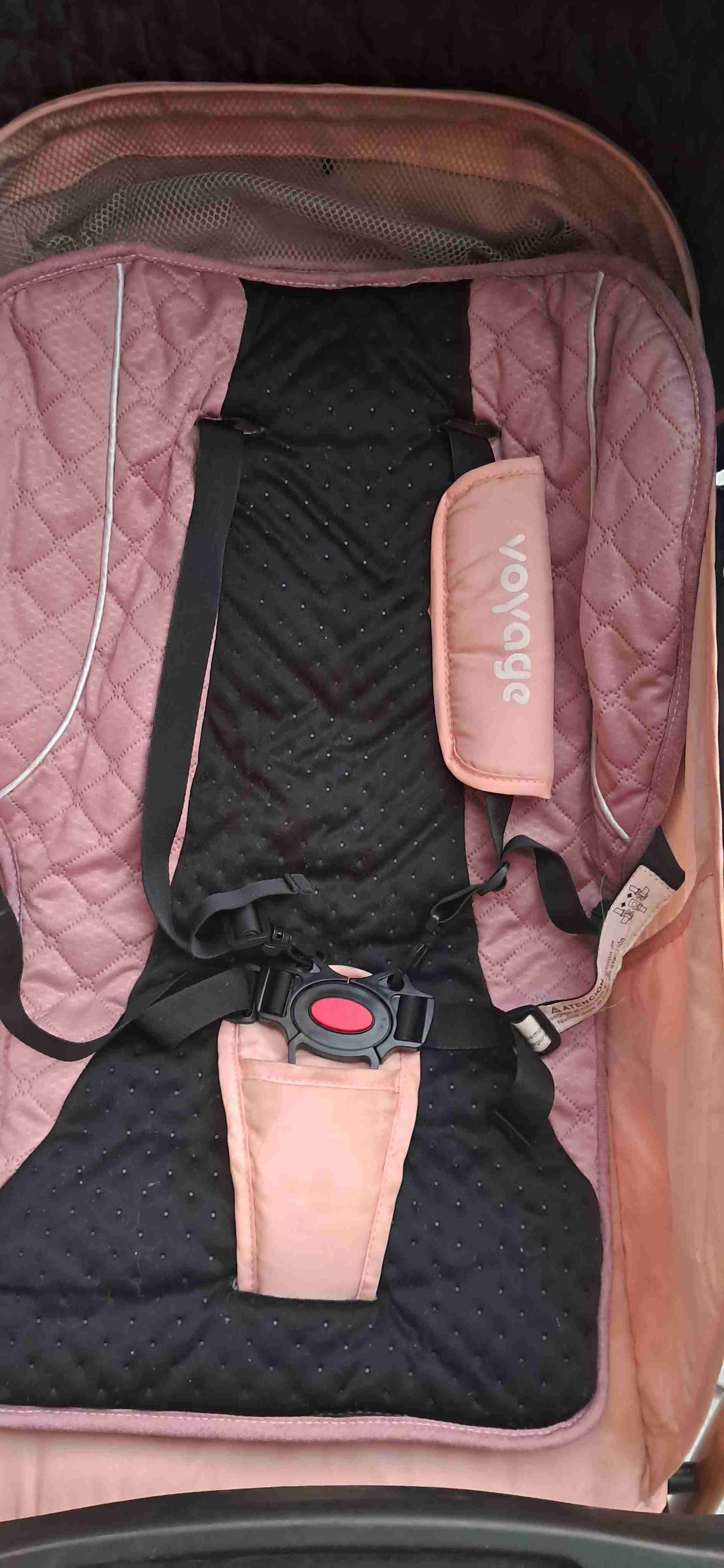 Coche de bebé rosado - miniatura 3