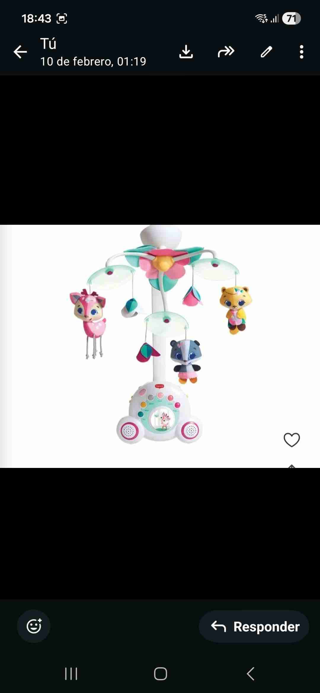 Móvil musical para cuna - miniatura 1