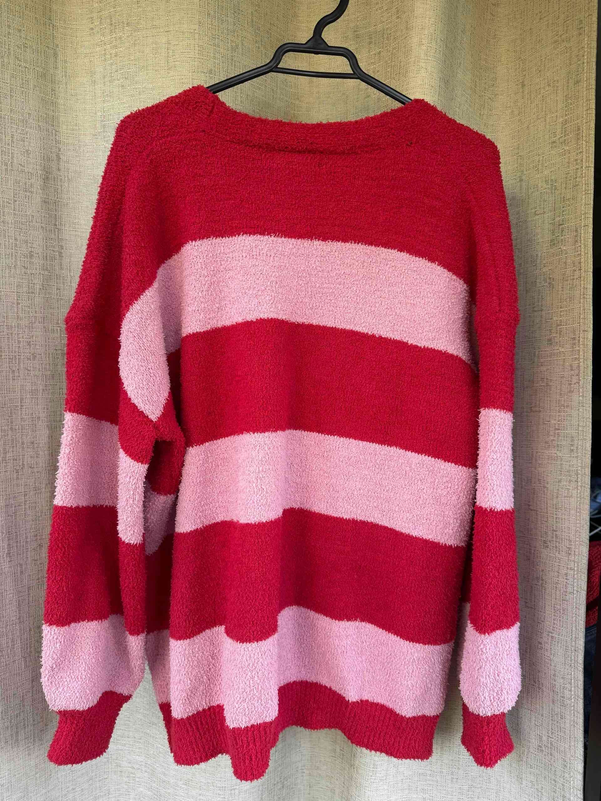 Cardigan rayado rojo y rosado. SHEIN TALLA L NUEVO - miniatura 5