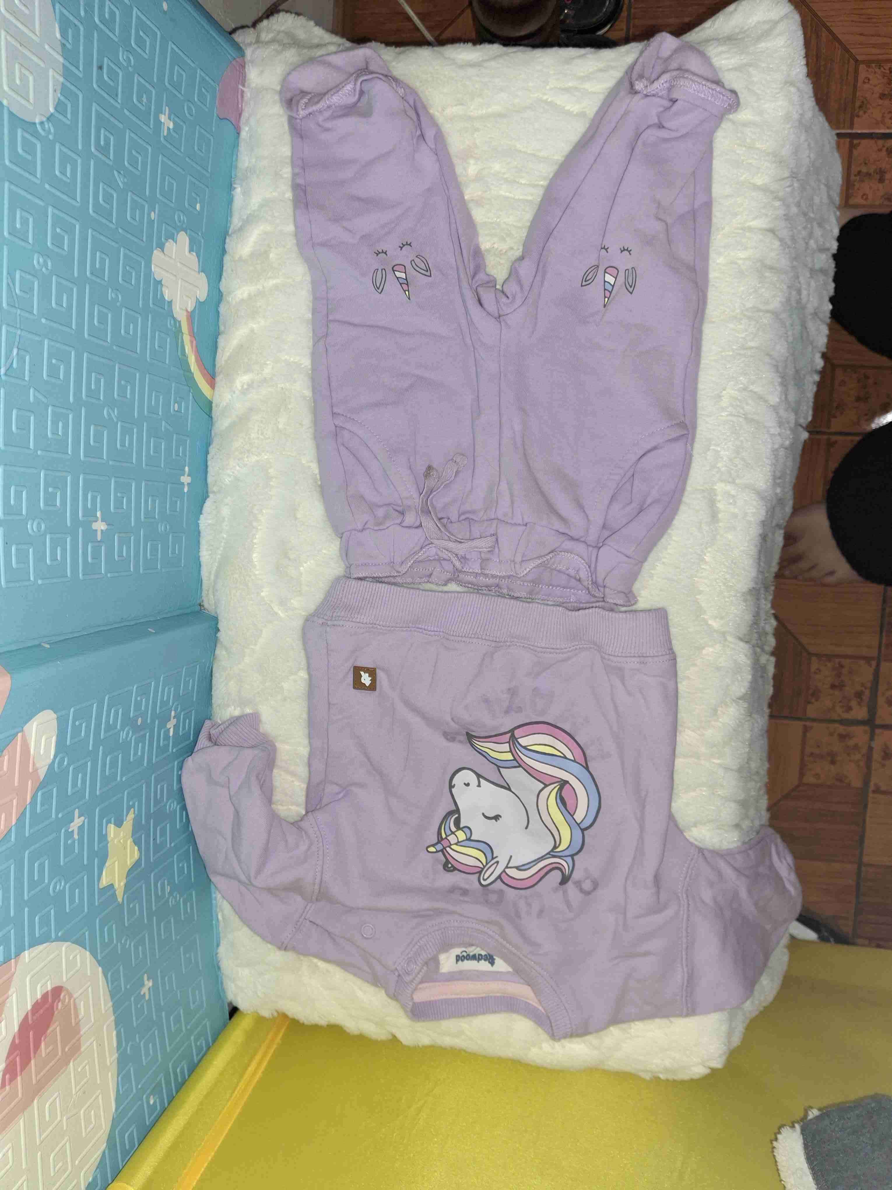 Pijama bebé unicornio lila