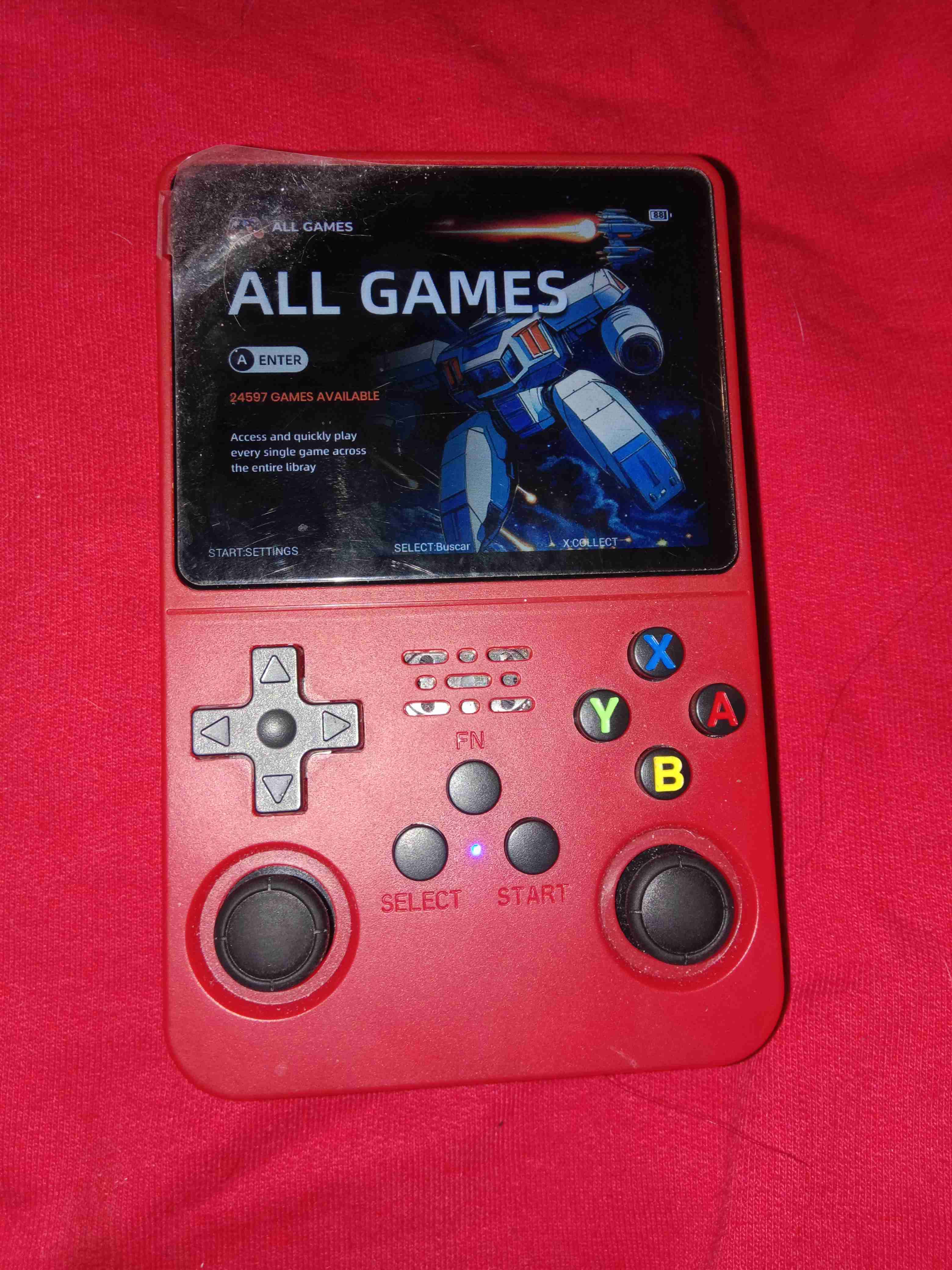 Consola portátil R36S roja - miniatura 2