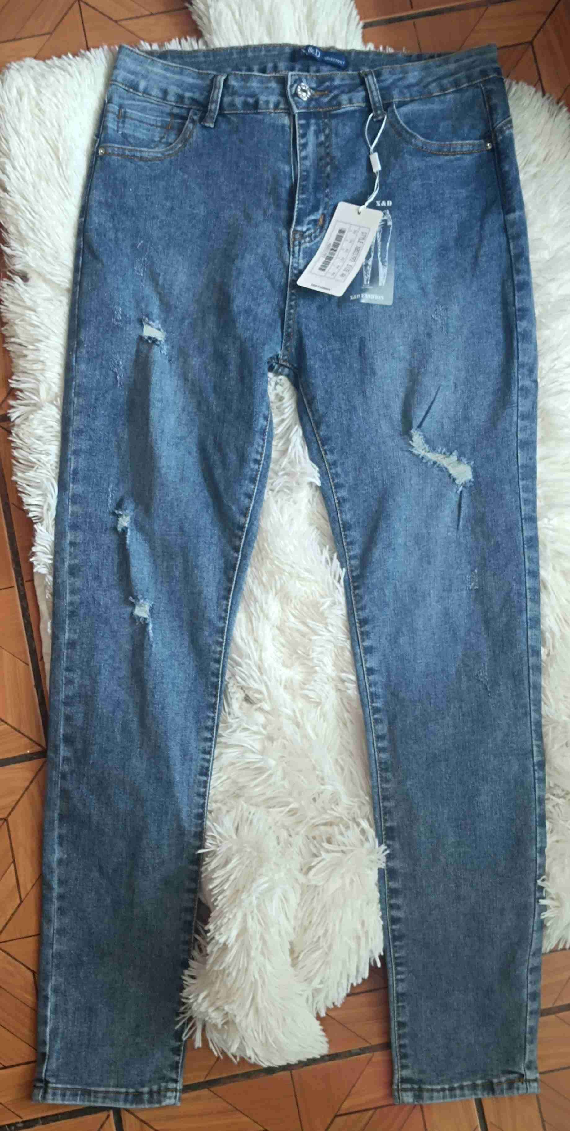 Jeans rotos azules nuevos - 1