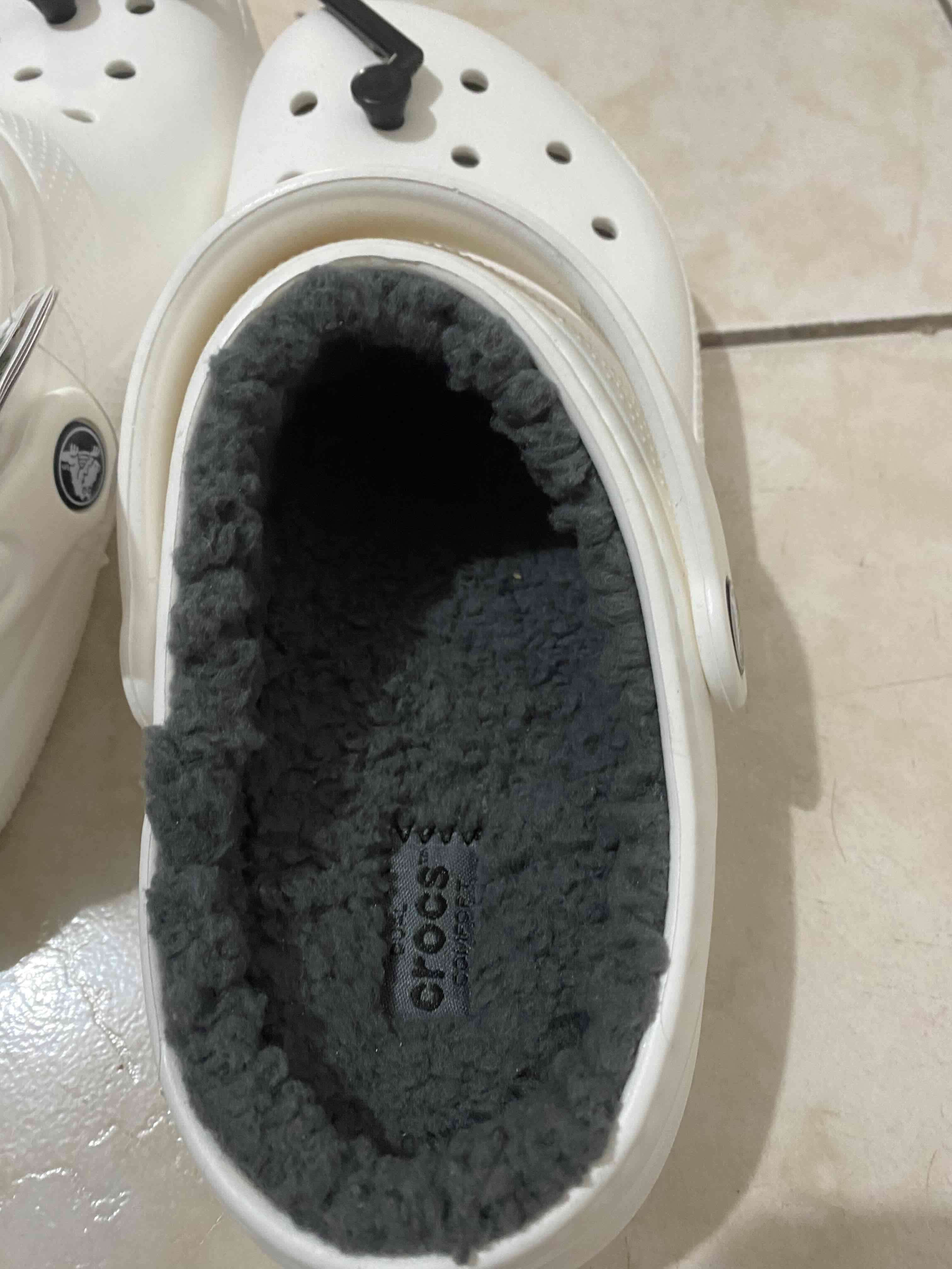 Zuecos Crocs blancos con forro 34/35 - 3