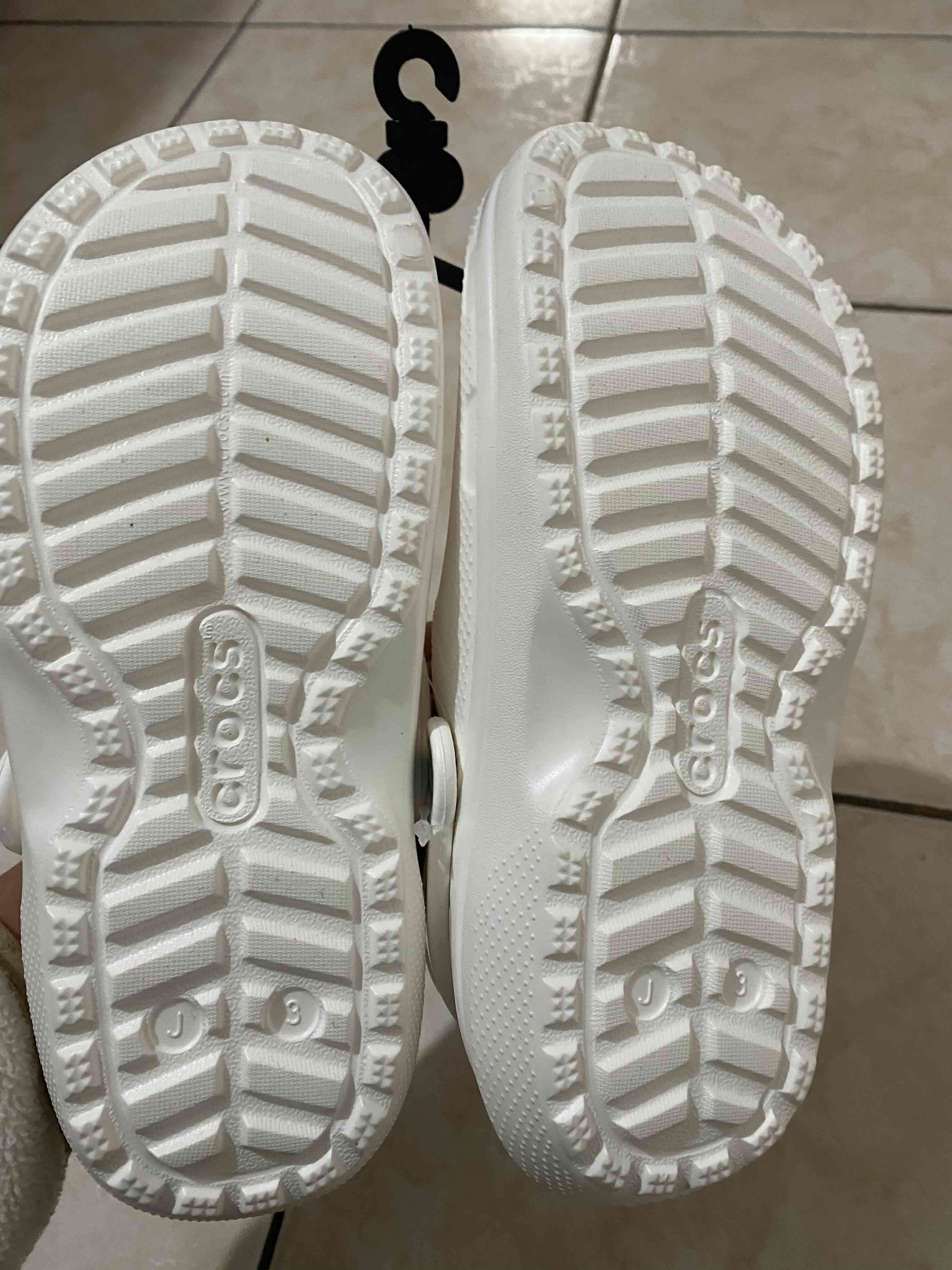 Zuecos Crocs blancos con forro 34/35 - 4